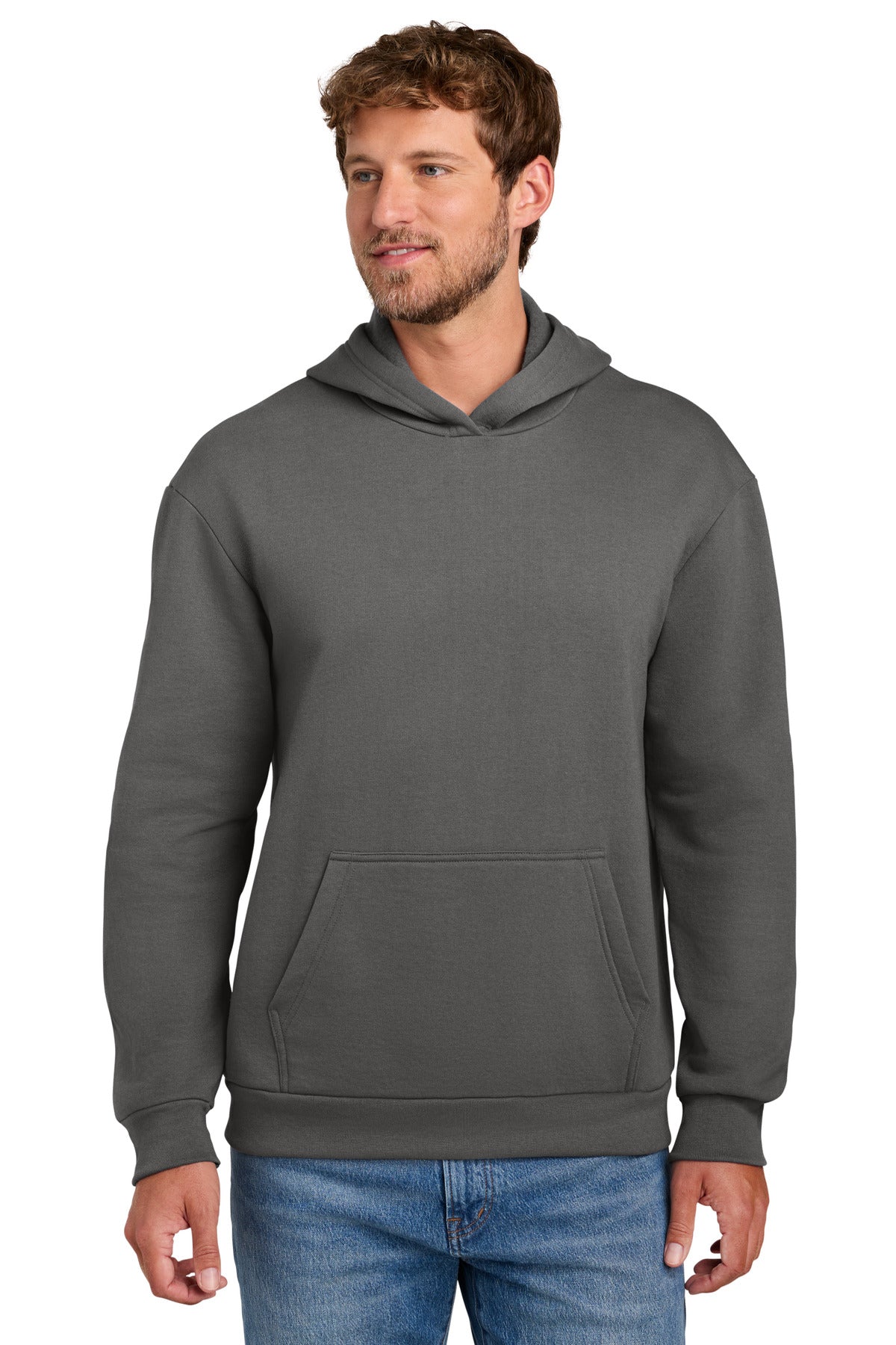 Custom Embroidery or DTF Print - Port & Co ®  Easy Fleece Pullover Hooded Sweatshirt PC68H