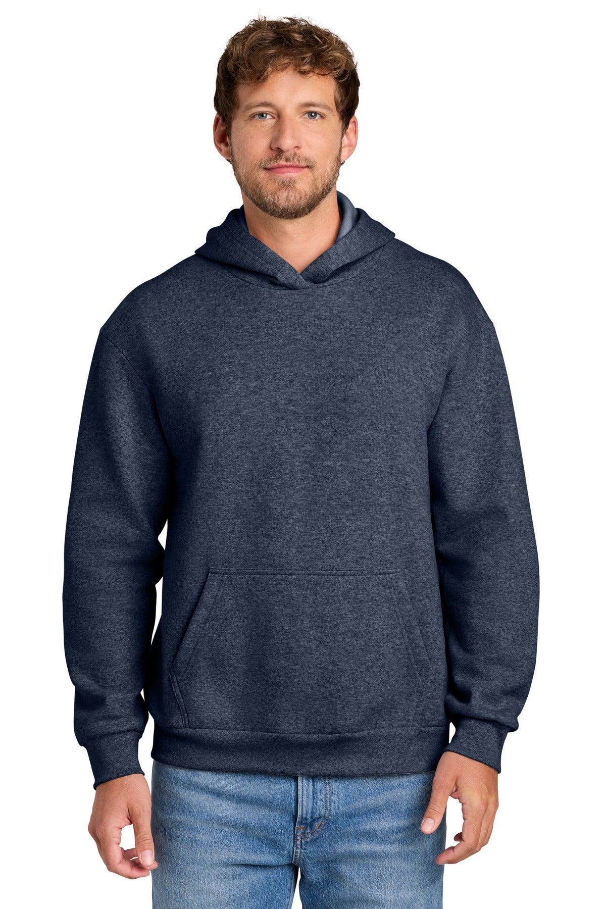 Custom Embroidery or DTF Print - Port & Co ®  Easy Fleece Pullover Hooded Sweatshirt PC68H