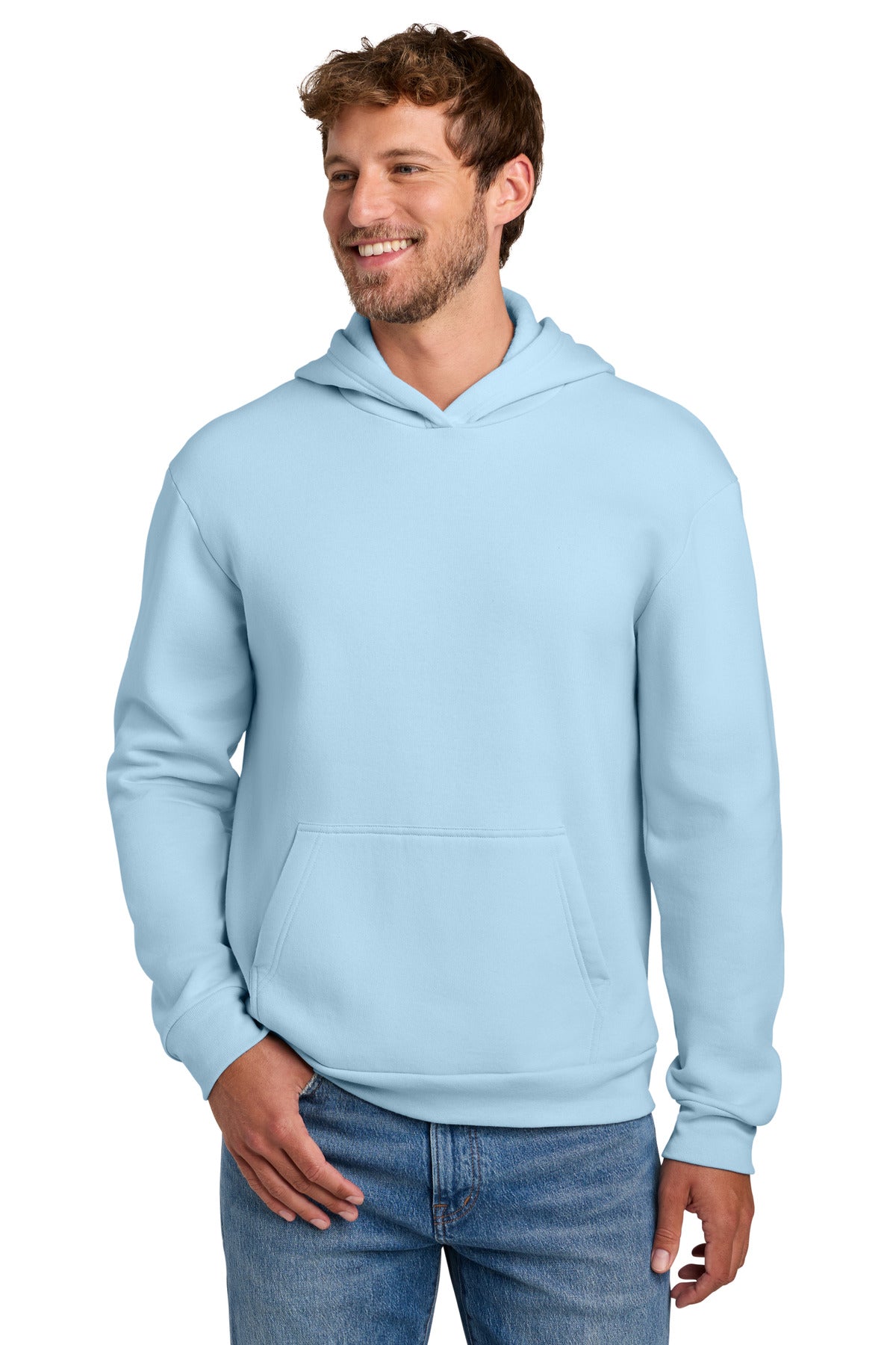 Custom Embroidery or DTF Print - Port & Co ®  Easy Fleece Pullover Hooded Sweatshirt PC68H