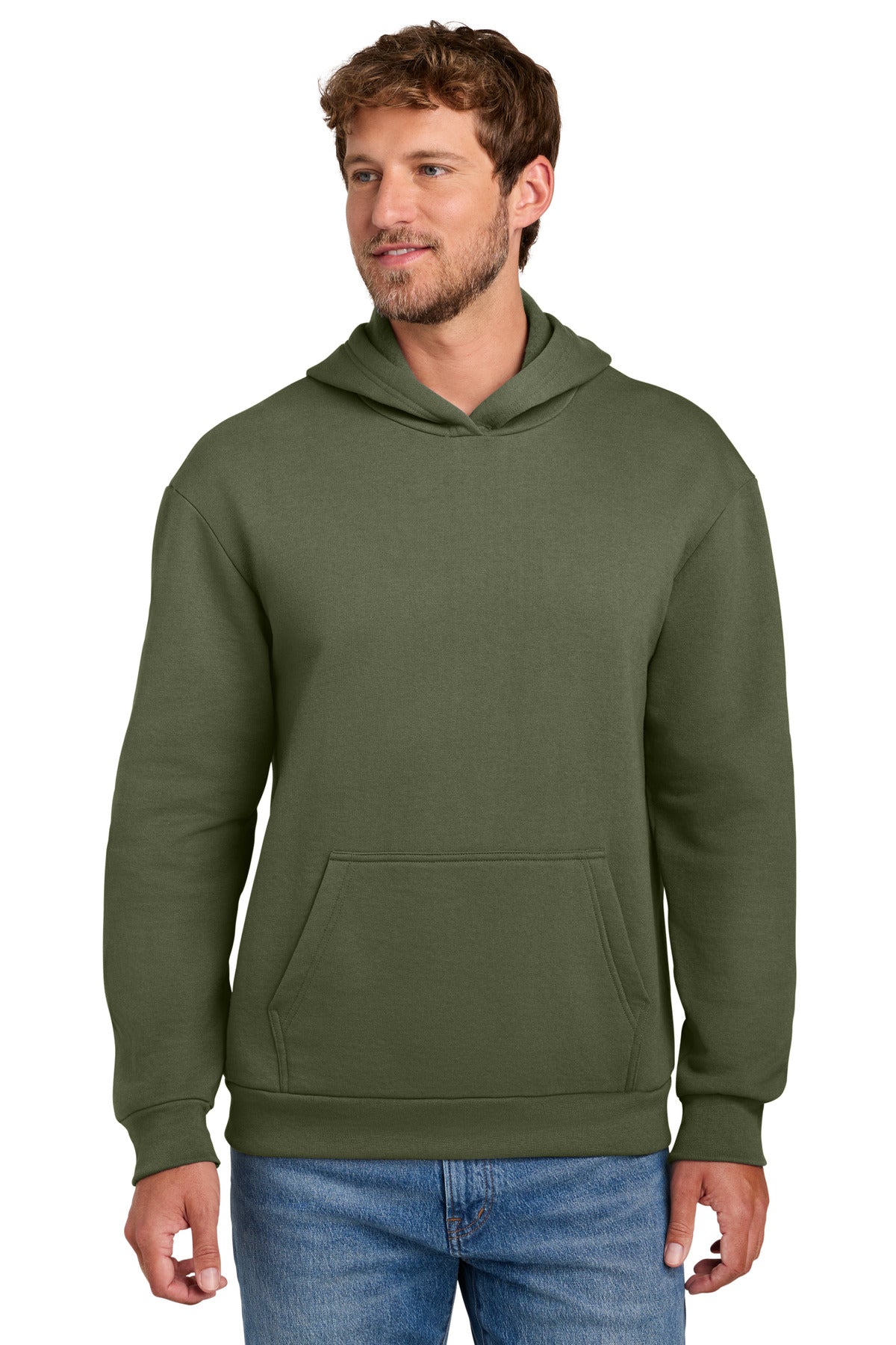 Custom Embroidery or DTF Print - Port & Co ®  Easy Fleece Pullover Hooded Sweatshirt PC68H