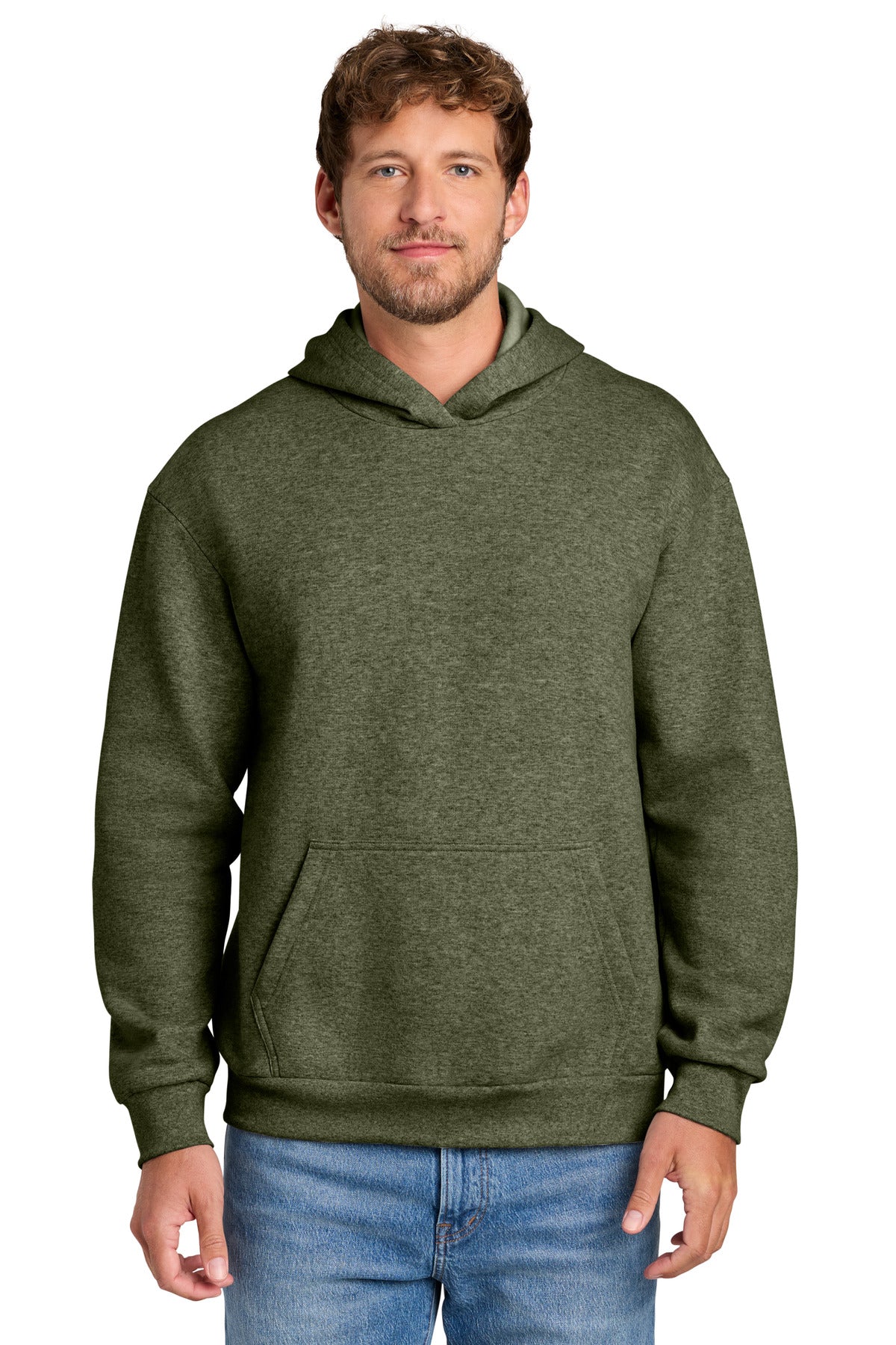 Custom Embroidery or DTF Print - Port & Co ®  Easy Fleece Pullover Hooded Sweatshirt PC68H