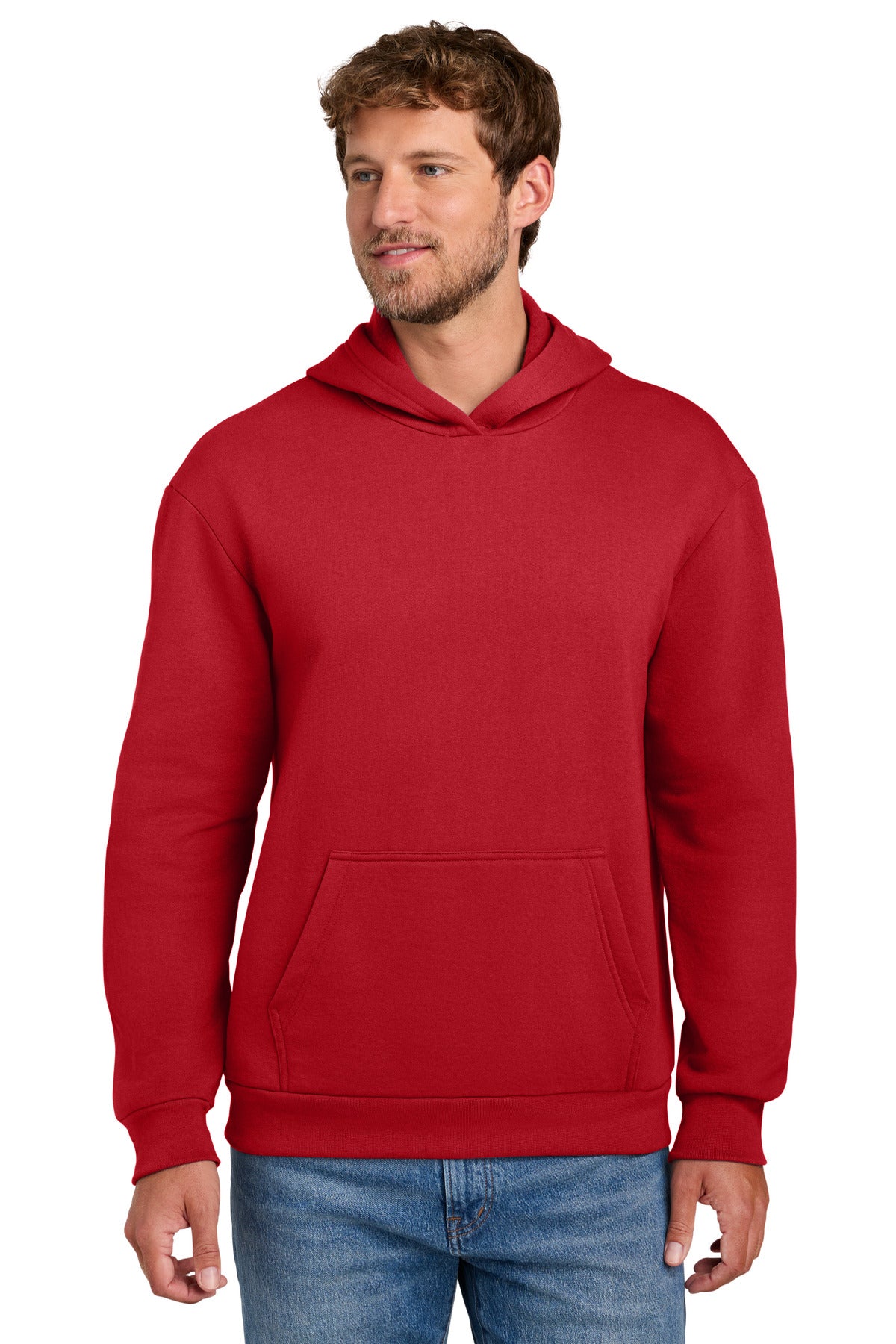 Custom Embroidery or DTF Print - Port & Co ®  Easy Fleece Pullover Hooded Sweatshirt PC68H