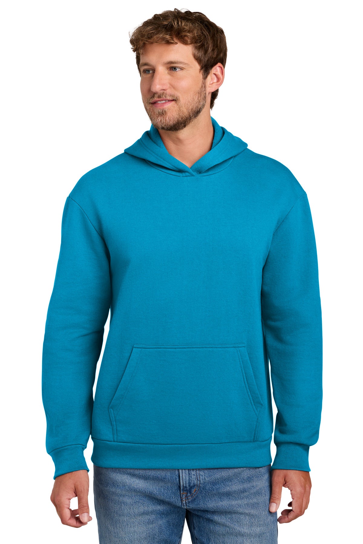 Custom Embroidery or DTF Print - Port & Co ®  Easy Fleece Pullover Hooded Sweatshirt PC68H