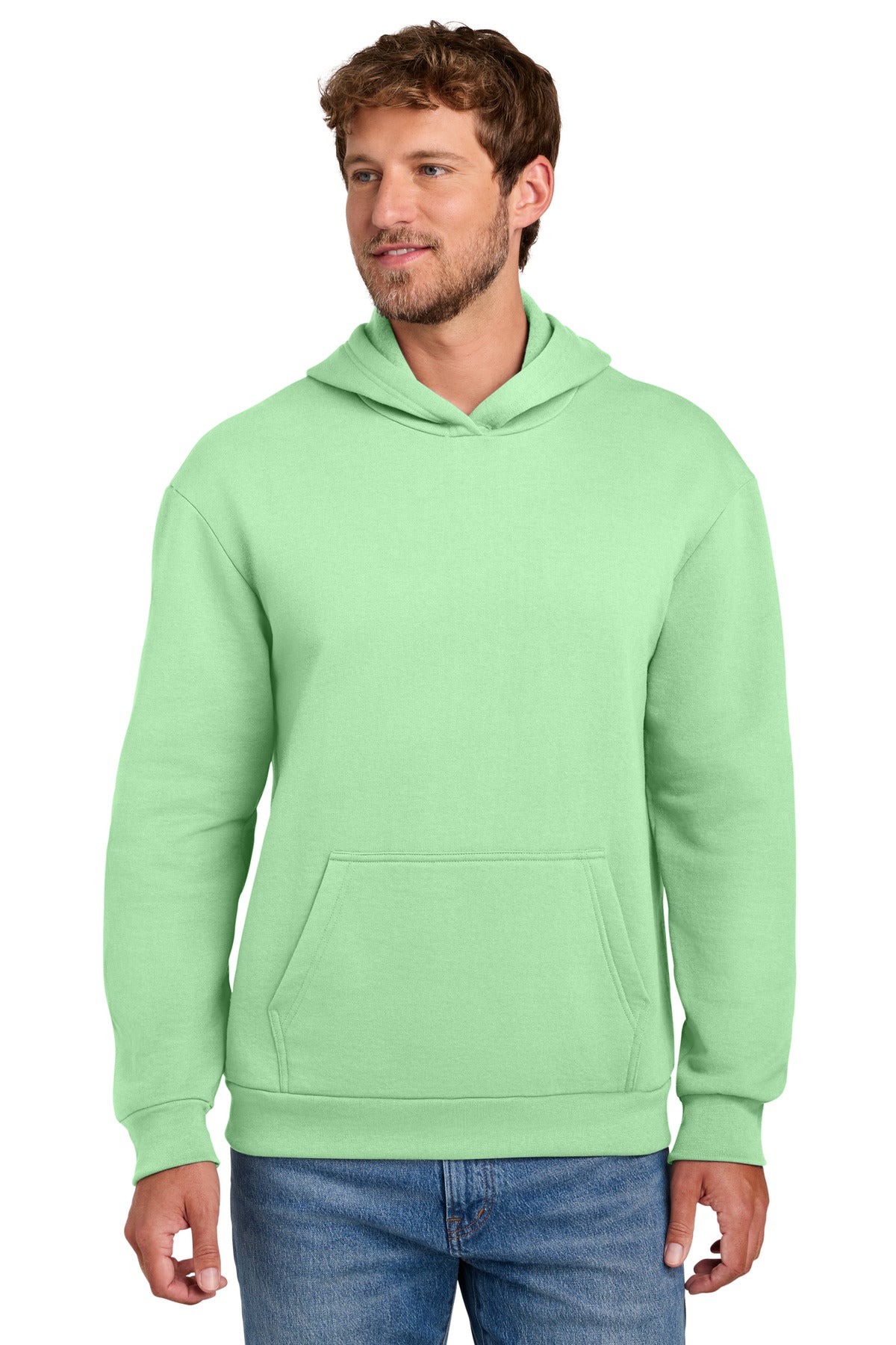 Custom Embroidery or DTF Print - Port & Co ®  Easy Fleece Pullover Hooded Sweatshirt PC68H
