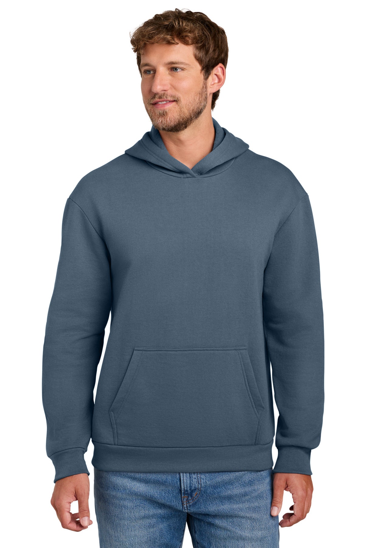Custom Embroidery or DTF Print - Port & Co ®  Easy Fleece Pullover Hooded Sweatshirt PC68H