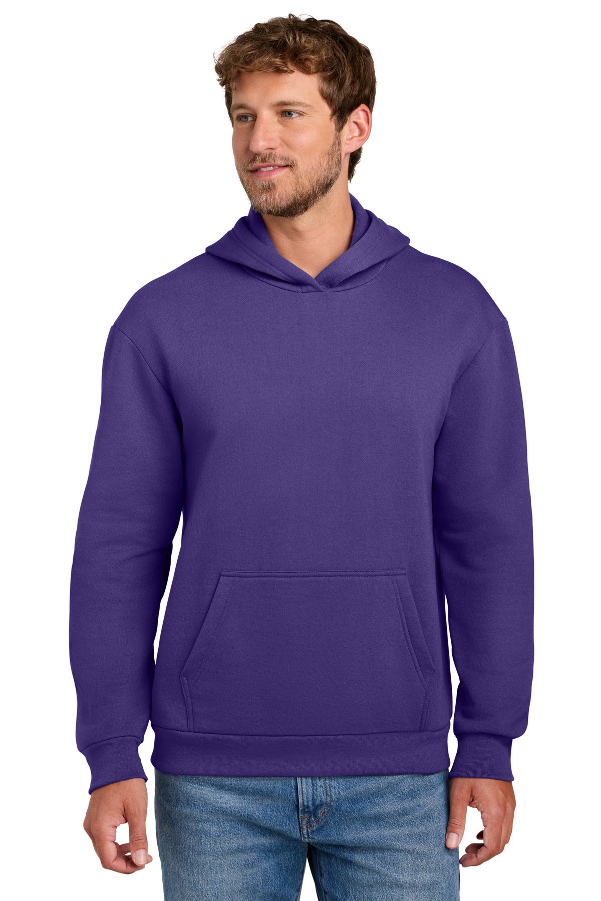 Custom Embroidery or DTF Print - Port & Co ®  Easy Fleece Pullover Hooded Sweatshirt PC68H
