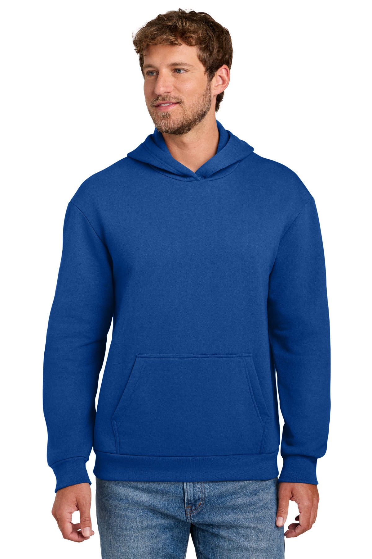 Custom Embroidery or DTF Print - Port & Co ®  Easy Fleece Pullover Hooded Sweatshirt PC68H
