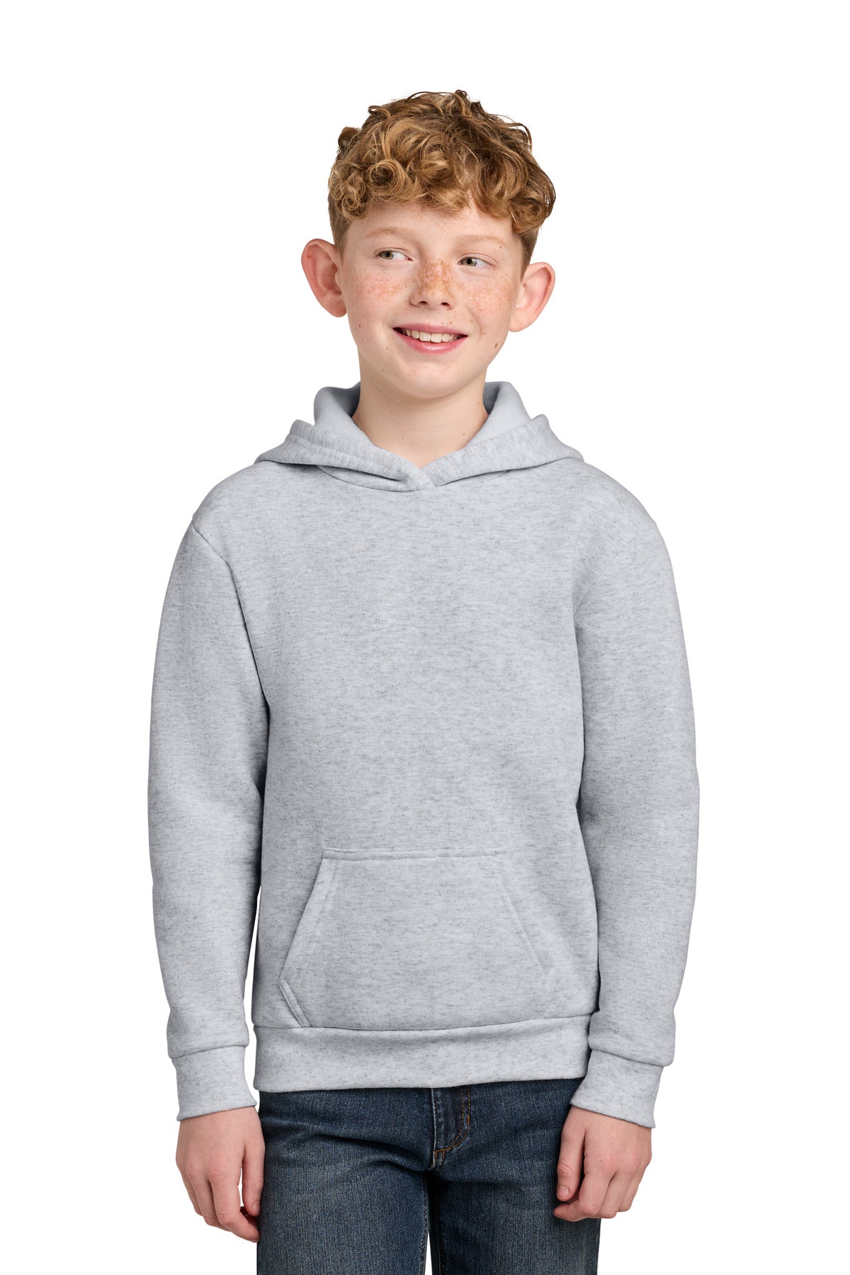 Custom Embroidery or DTF Print - Port & Co ®  Youth Easy Fleece Pullover Hooded Sweatshirt PC68YH