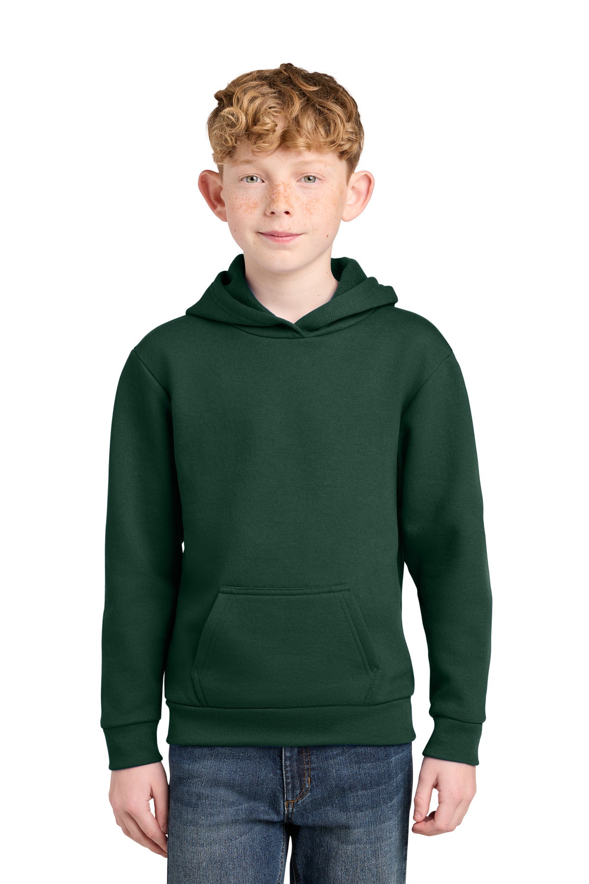 Custom Embroidery or DTF Print - Port & Co ®  Youth Easy Fleece Pullover Hooded Sweatshirt PC68YH