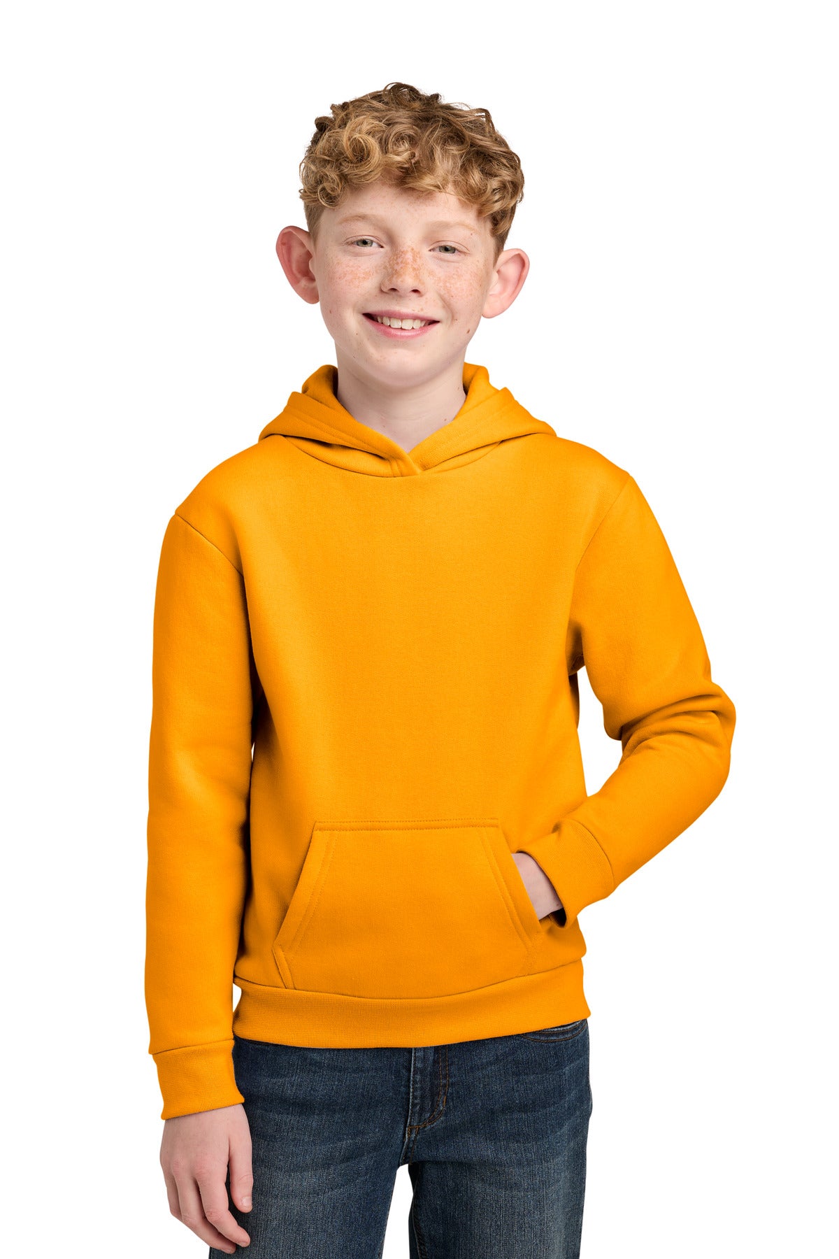 Custom Embroidery or DTF Print - Port & Co ®  Youth Easy Fleece Pullover Hooded Sweatshirt PC68YH