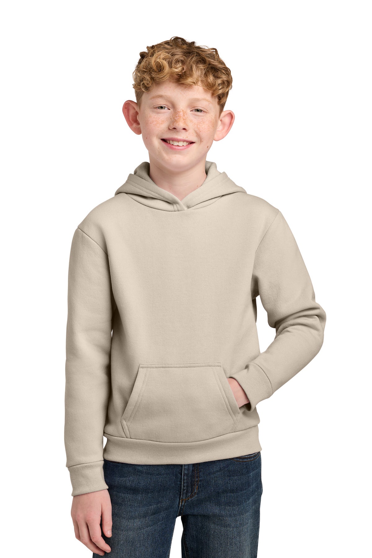 Custom Embroidery or DTF Print - Port & Co ®  Youth Easy Fleece Pullover Hooded Sweatshirt PC68YH