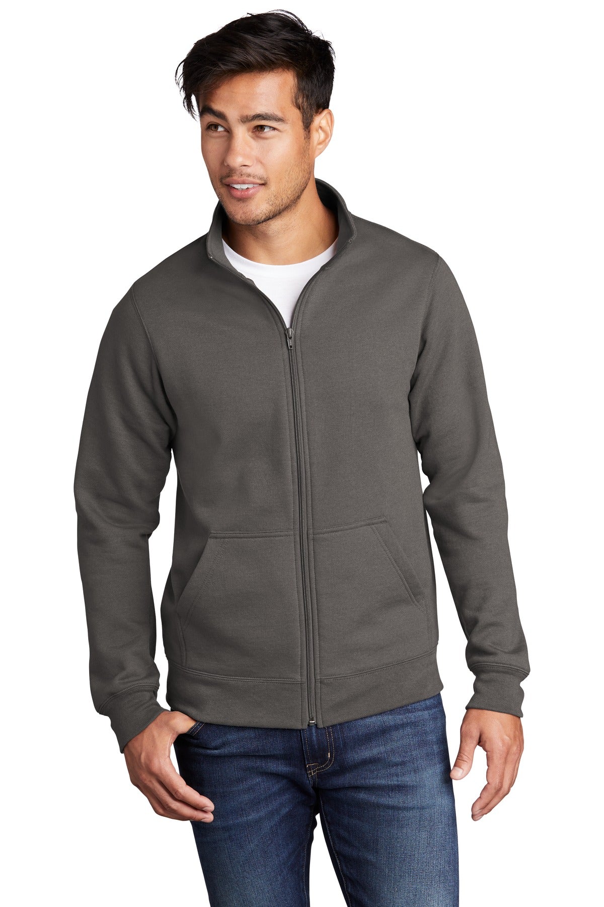 Custom Embroidered or DTF Print on Port & Co ™  Core Fleece Cadet Full-Zip Sweatshirt PC78FZ