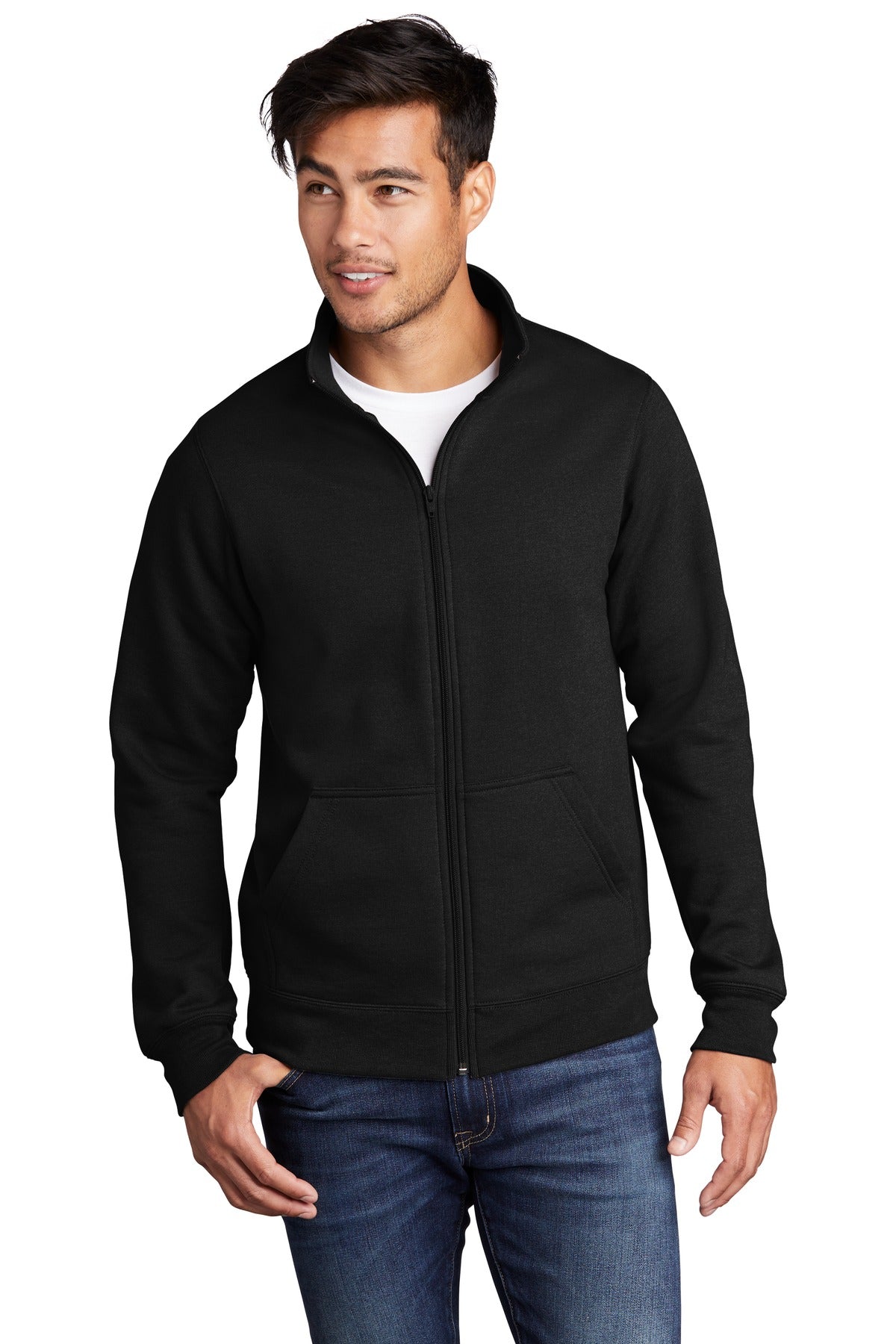 Custom Embroidered or DTF Print on Port & Co ™  Core Fleece Cadet Full-Zip Sweatshirt PC78FZ