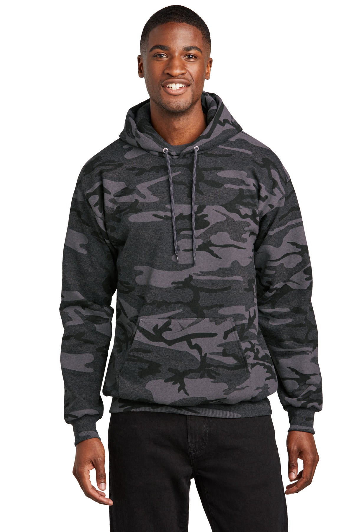 Custom Embroidered - Port & Company® Core Fleece Camo Pullover Hooded Sweatshirt. PC78HC