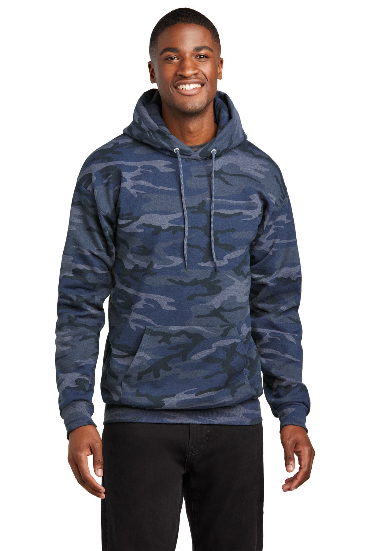 Custom Embroidered - Port & Company® Core Fleece Camo Pullover Hooded Sweatshirt. PC78HC