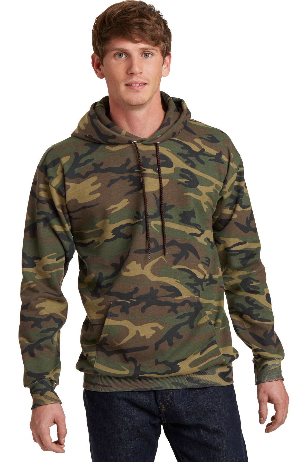 Custom Embroidered - Port & Company® Core Fleece Camo Pullover Hooded Sweatshirt. PC78HC