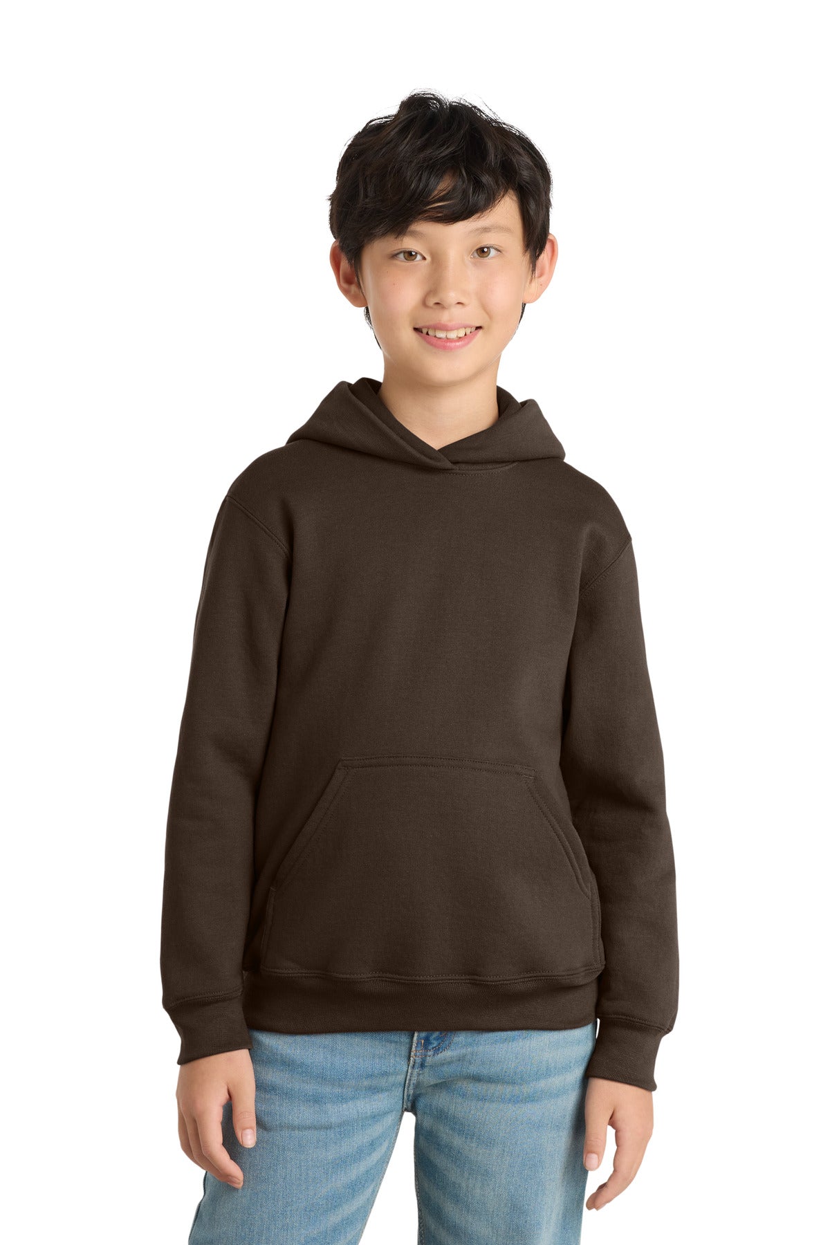 Custom Embroidery or DTF Print - Port & Co ®  Youth Core Fleece Pullover Hooded Sweatshirt PC78YH