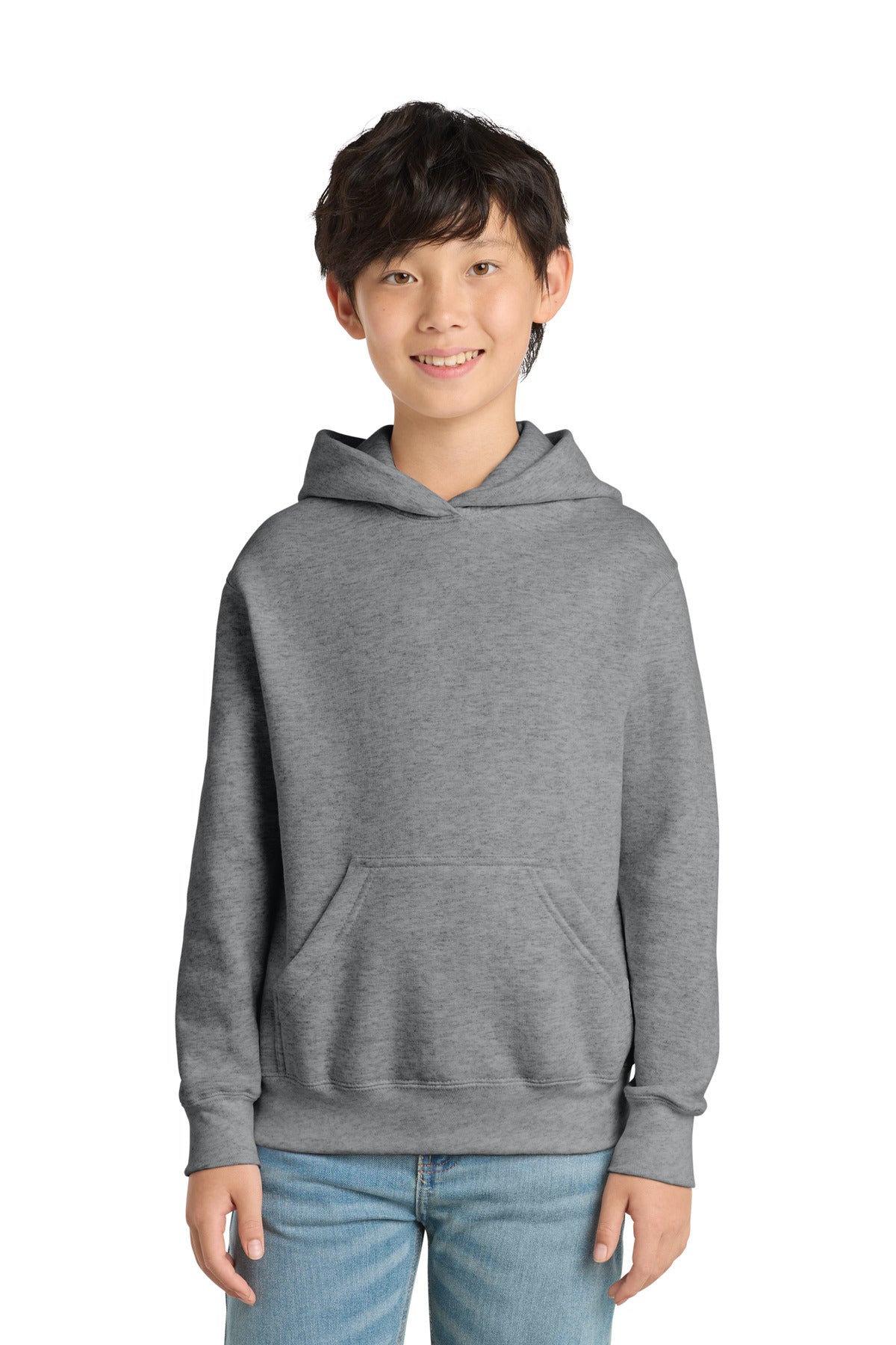 Custom Embroidery or DTF Print - Port & Co ™  Youth Core Fleece Pullover Hooded Sweatshirt PC78YH
