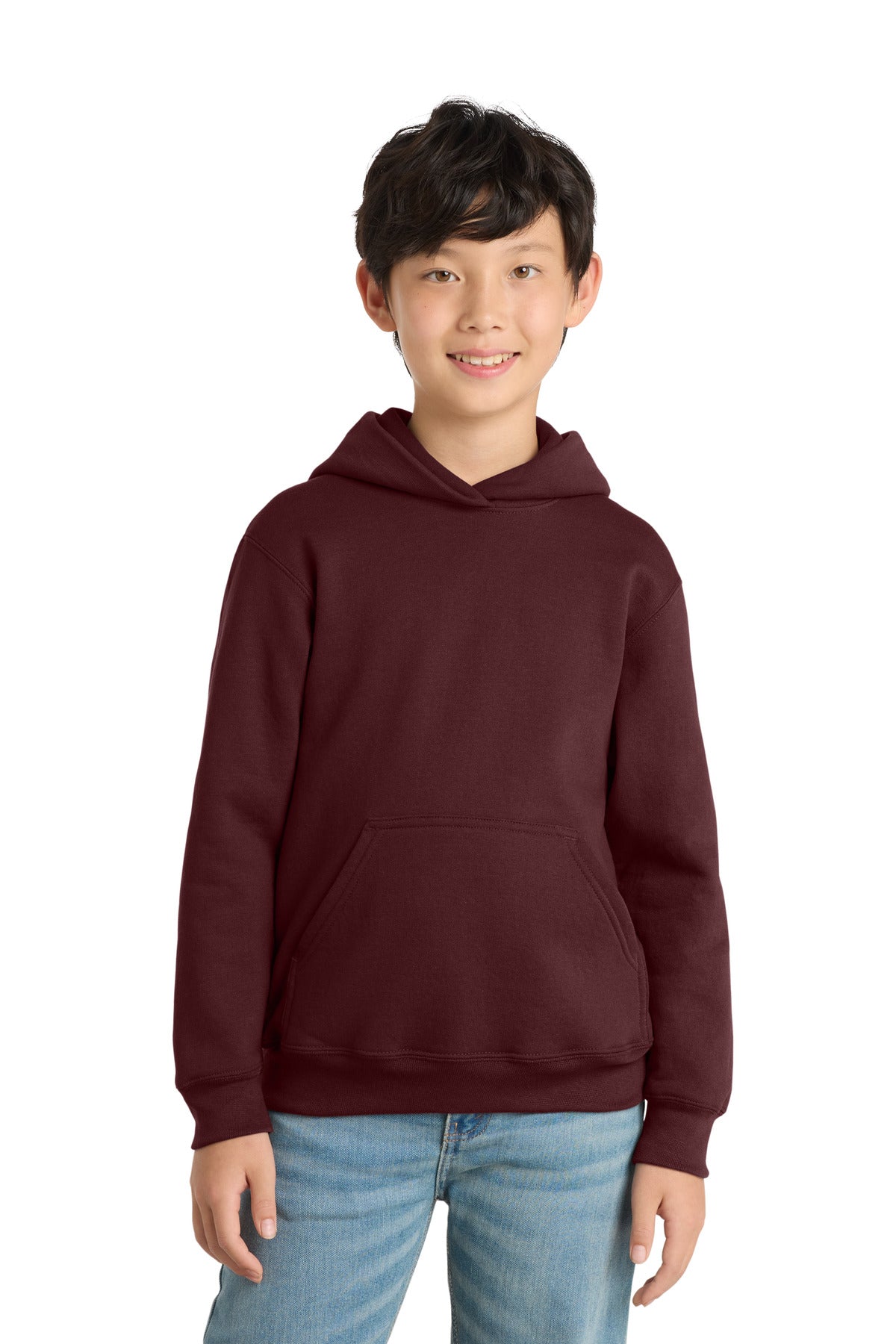 Custom Embroidery or DTF Print - Port & Co ®  Youth Core Fleece Pullover Hooded Sweatshirt PC78YH