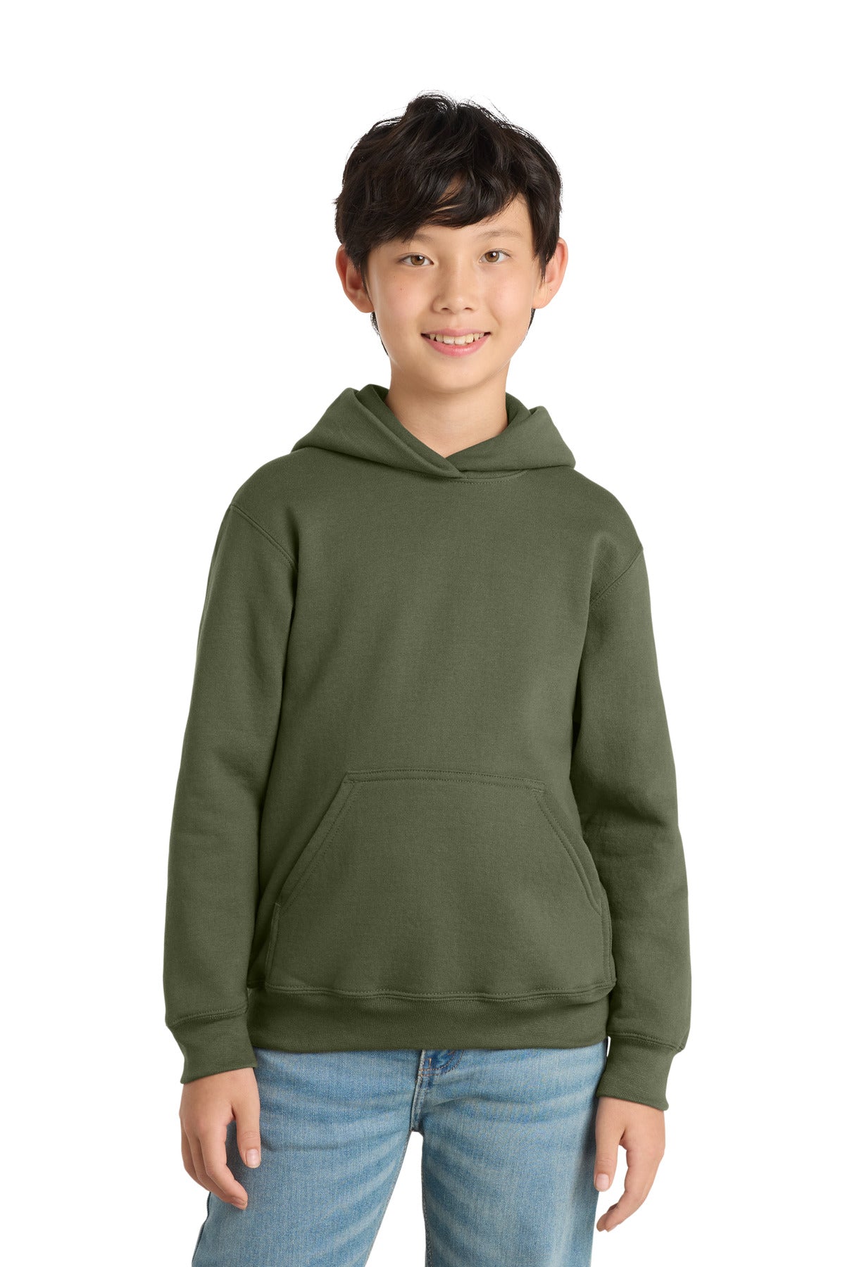 Custom Embroidery or DTF Print - Port & Co ®  Youth Core Fleece Pullover Hooded Sweatshirt PC78YH