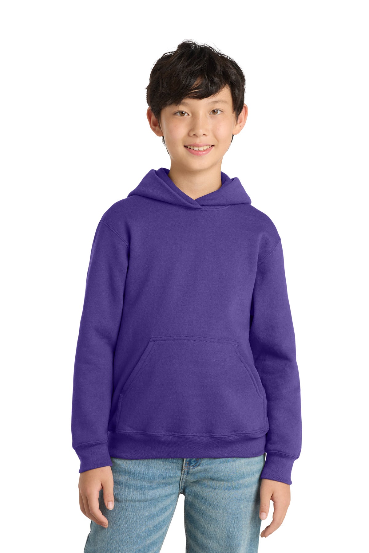 Custom Embroidery or DTF Print - Port & Co ®  Youth Core Fleece Pullover Hooded Sweatshirt PC78YH