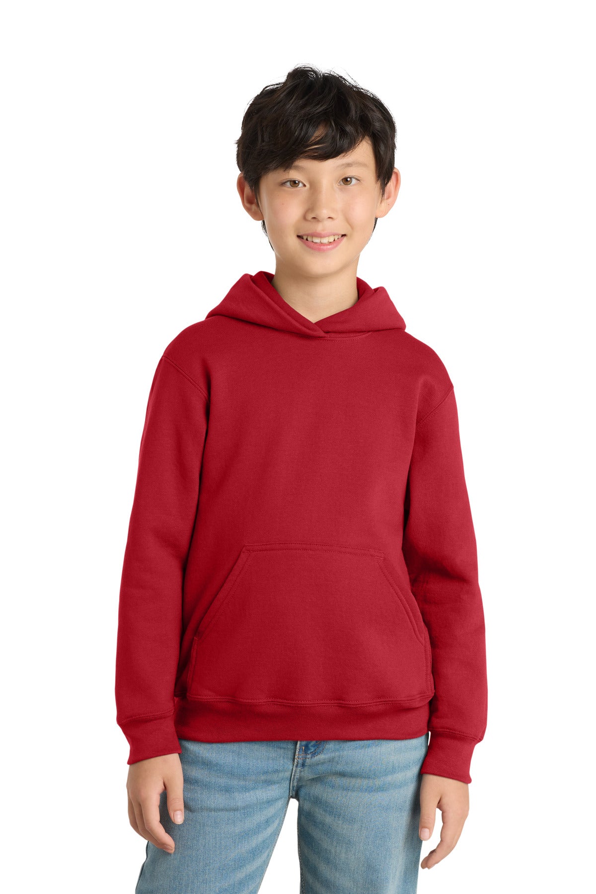 Custom Embroidery or DTF Print - Port & Co ™  Youth Core Fleece Pullover Hooded Sweatshirt PC78YH