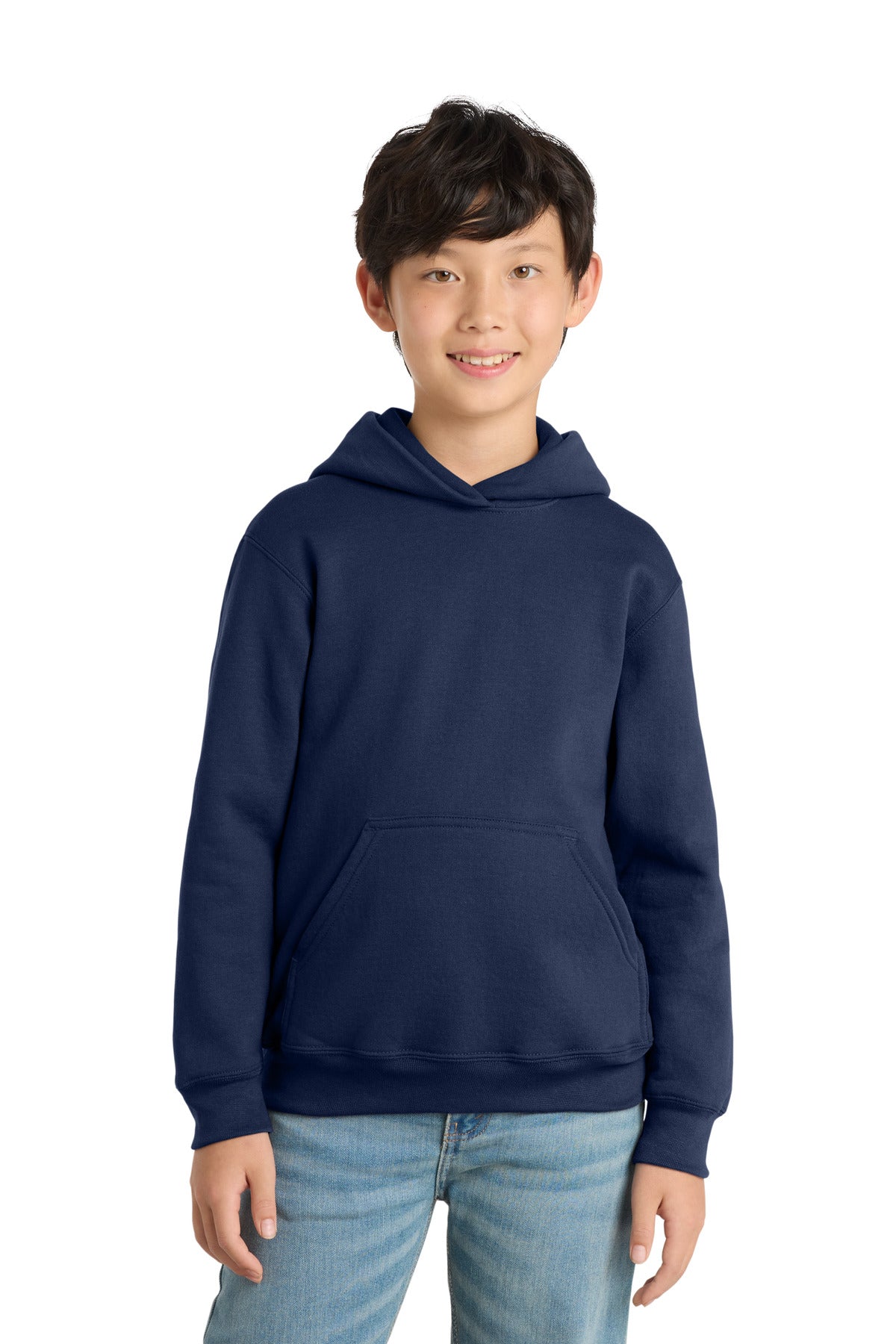 Custom Embroidery or DTF Print - Port & Co ®  Youth Core Fleece Pullover Hooded Sweatshirt PC78YH