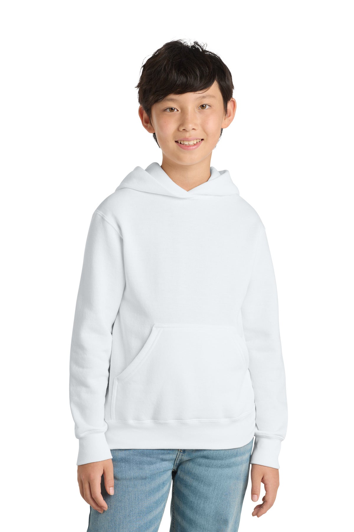 Custom Embroidery or DTF Print - Port & Co ®  Youth Core Fleece Pullover Hooded Sweatshirt PC78YH