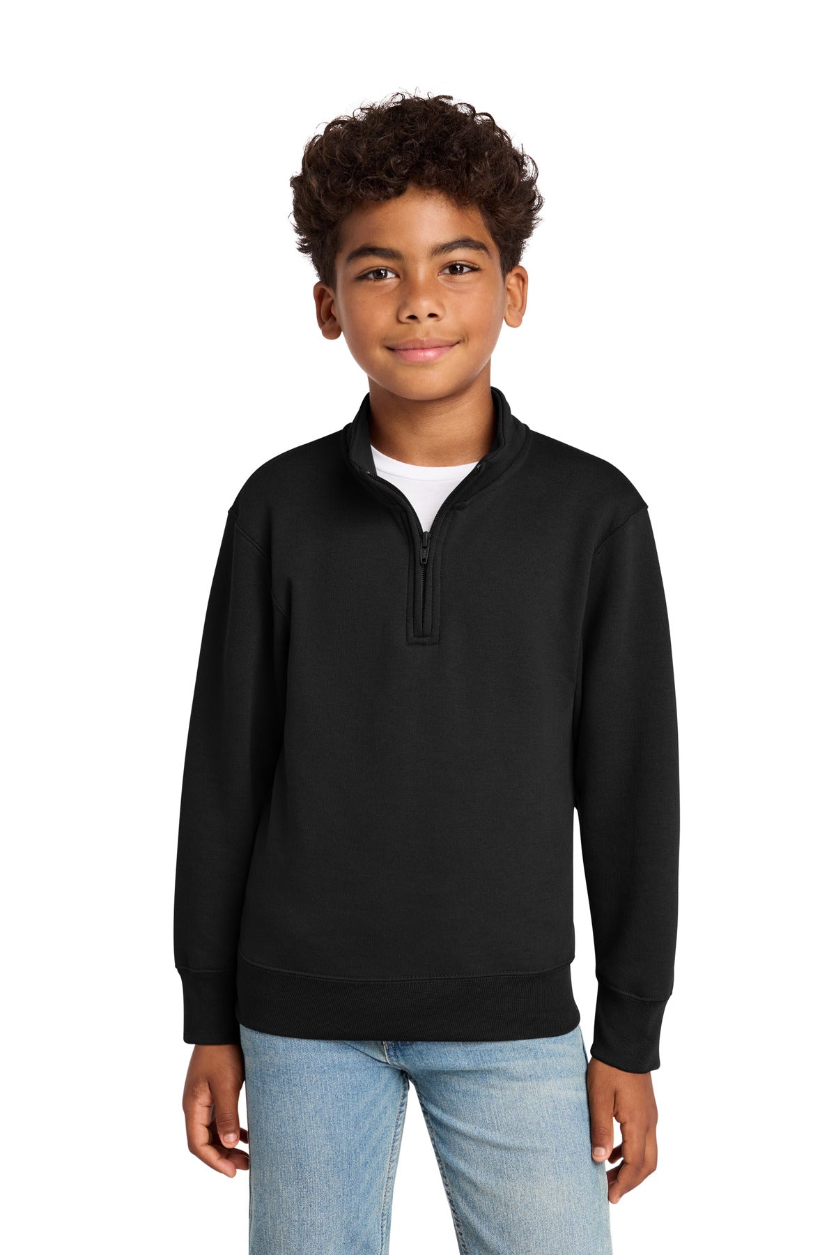 Custom Embroidery or DTF Print - Port & Co ®  Youth Core Fleece 1/4-Zip Pullover Sweatshirt PC78YQ