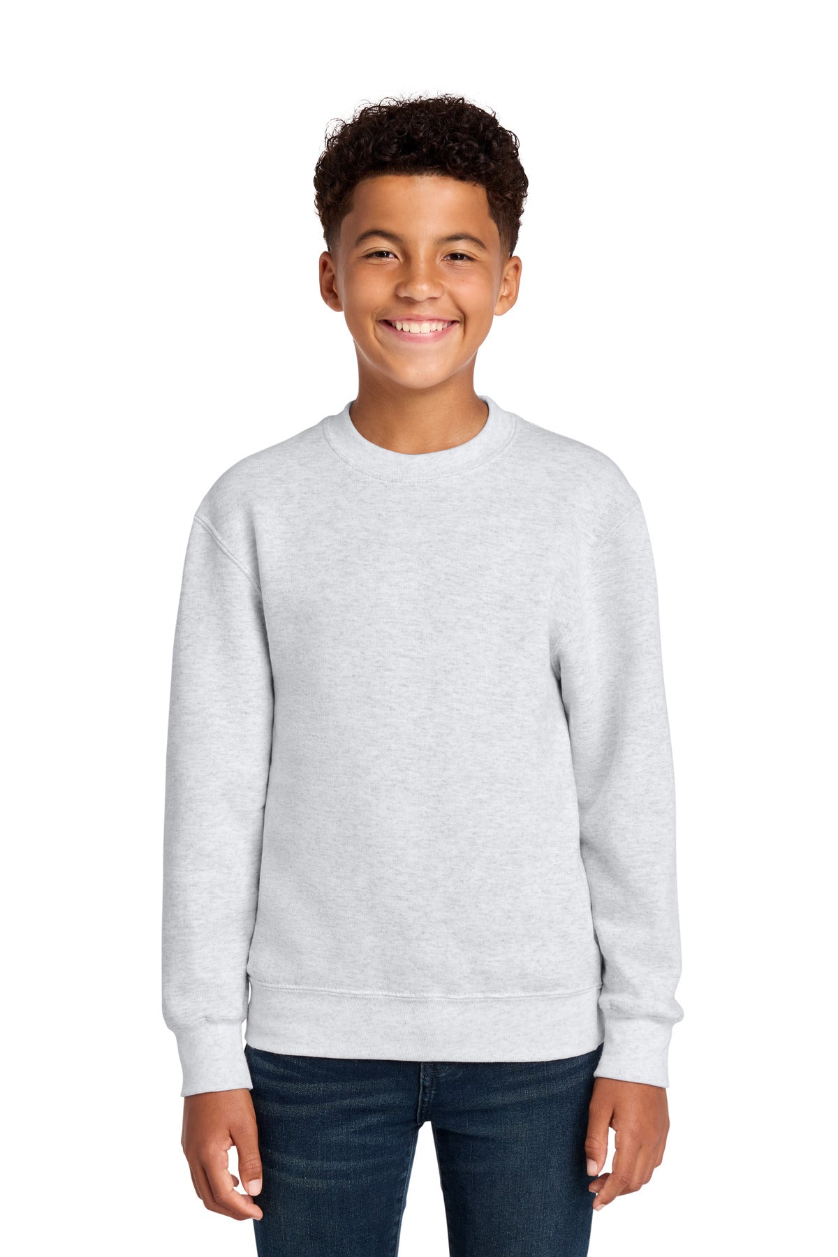 Custom Embroidery or DTF Print - Port & Co ®  Youth Core Fleece Crewneck Sweatshirt PC78Y