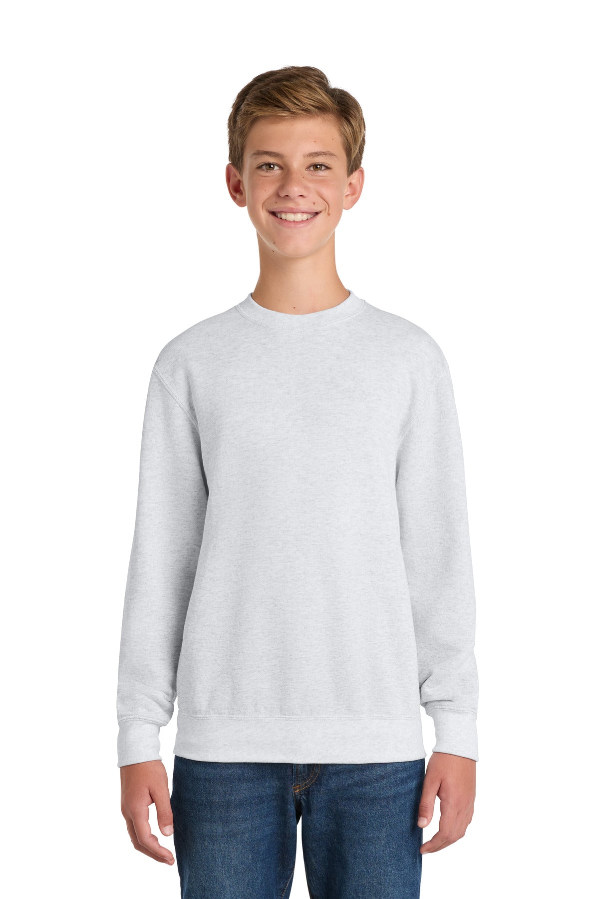 Custom Embroidery or DTF Print - Port & Co ™  Youth Core Fleece Crewneck Sweatshirt PC78Y