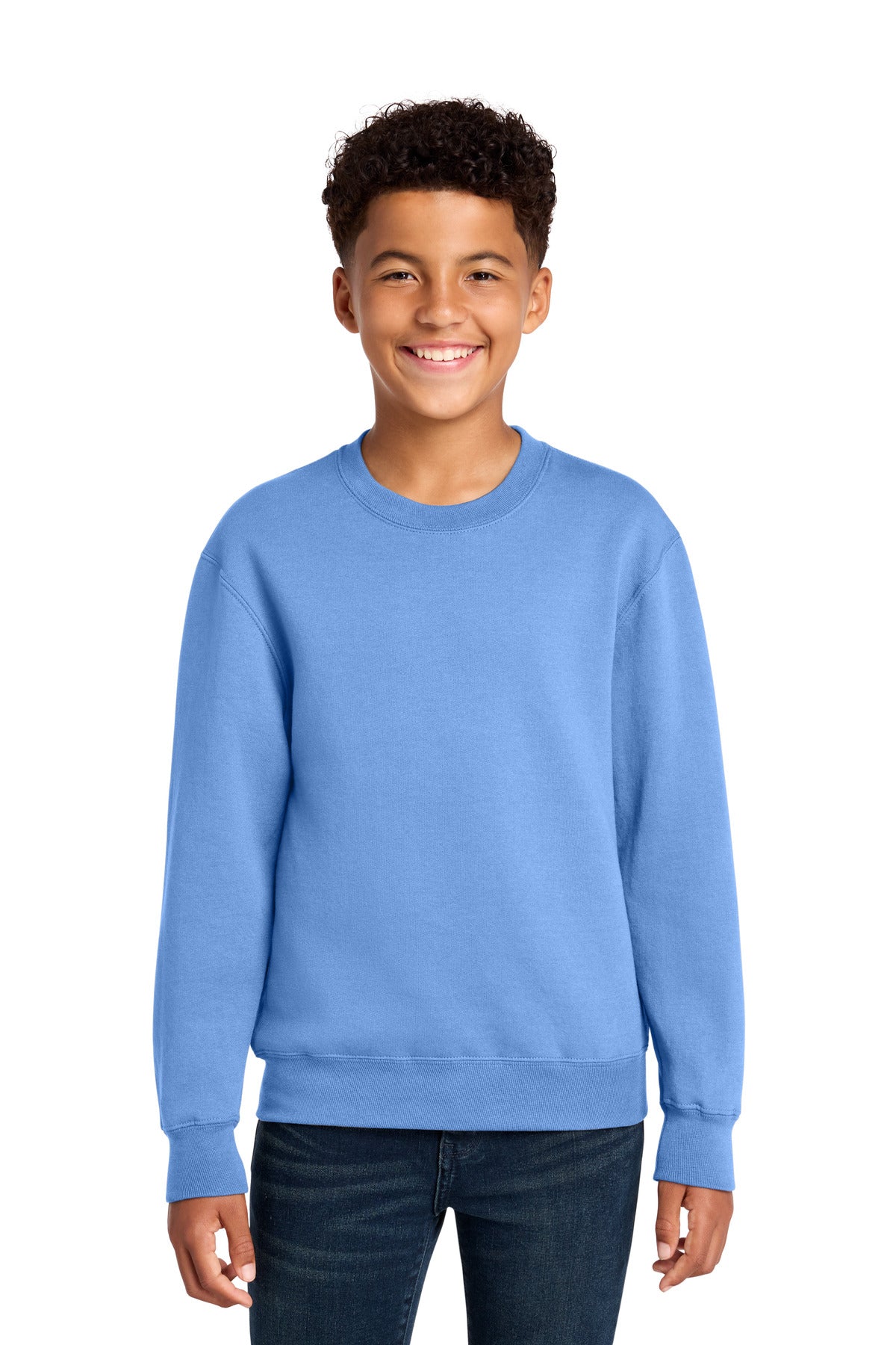 Custom Embroidery or DTF Print - Port & Co ®  Youth Core Fleece Crewneck Sweatshirt PC78Y