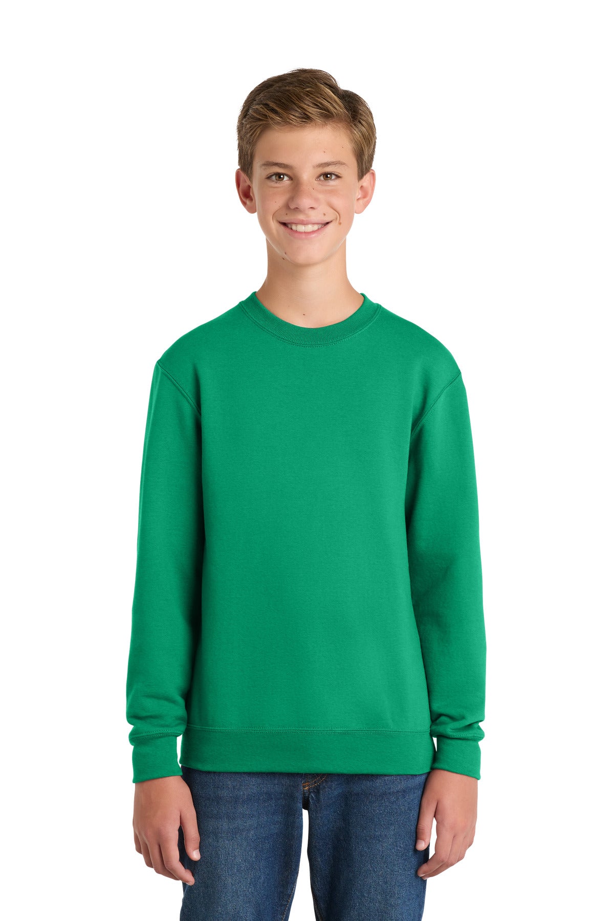 Custom Embroidery or DTF Print - Port & Co ™  Youth Core Fleece Crewneck Sweatshirt PC78Y