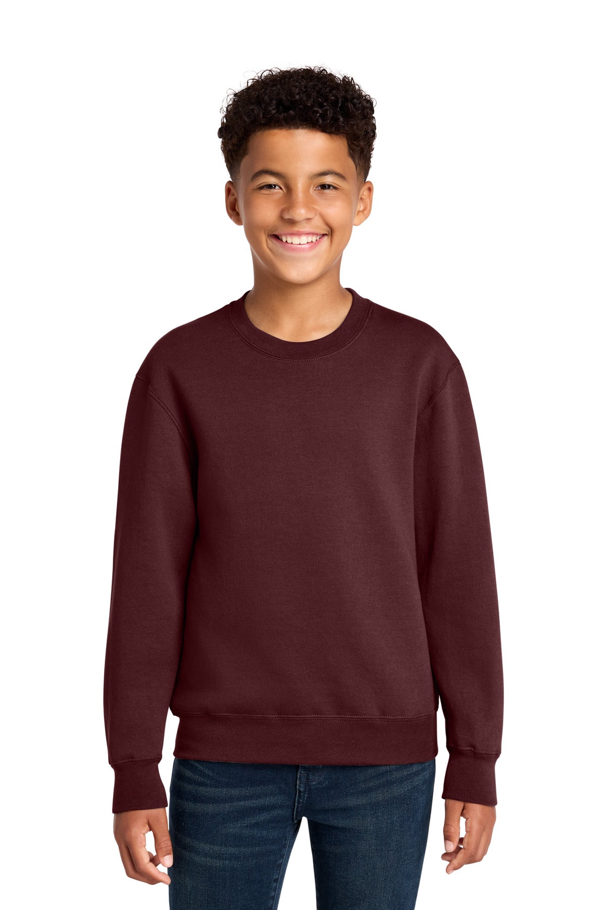 Custom Embroidery or DTF Print - Port & Co ®  Youth Core Fleece Crewneck Sweatshirt PC78Y