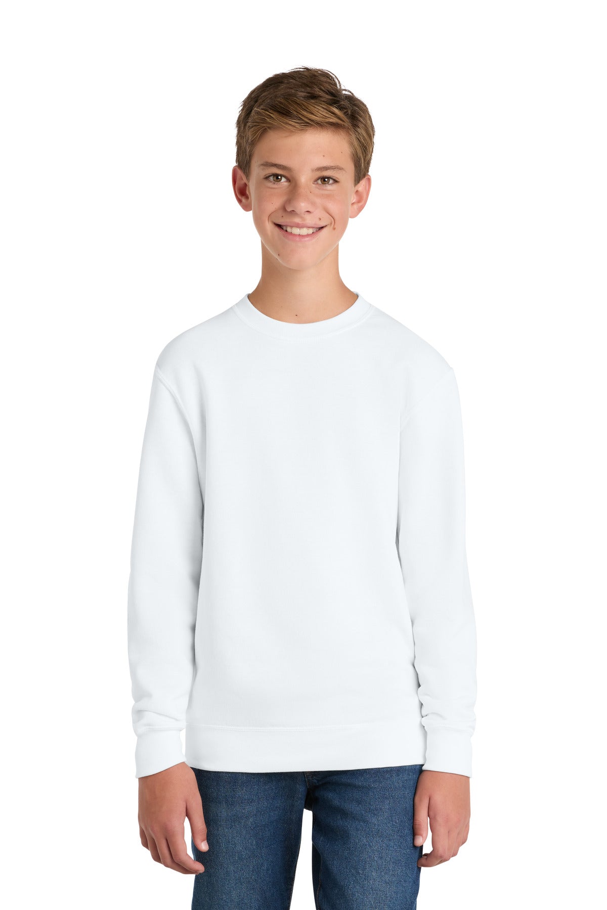 Custom Embroidery or DTF Print - Port & Co ™  Youth Core Fleece Crewneck Sweatshirt PC78Y