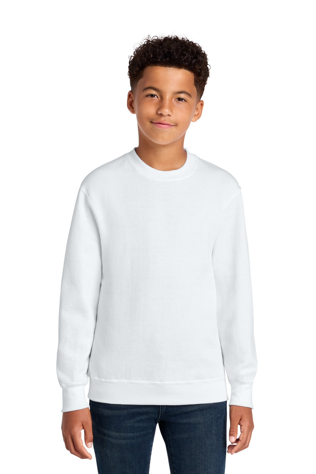 Custom Embroidery or DTF Print - Port & Co ®  Youth Core Fleece Crewneck Sweatshirt PC78Y