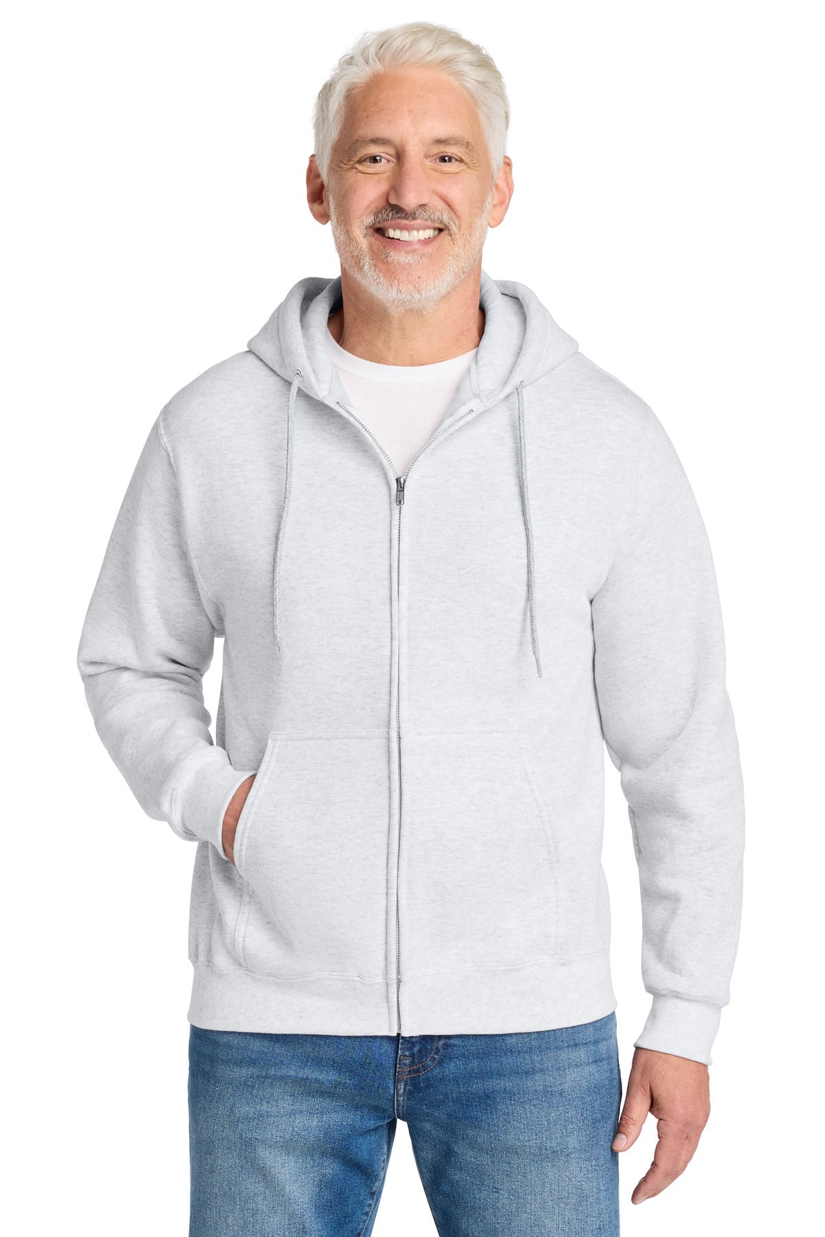 Custom Embroidery or DTF Print - Port & Co ®  Core Fleece Full-Zip Hooded Sweatshirt. PC78ZH