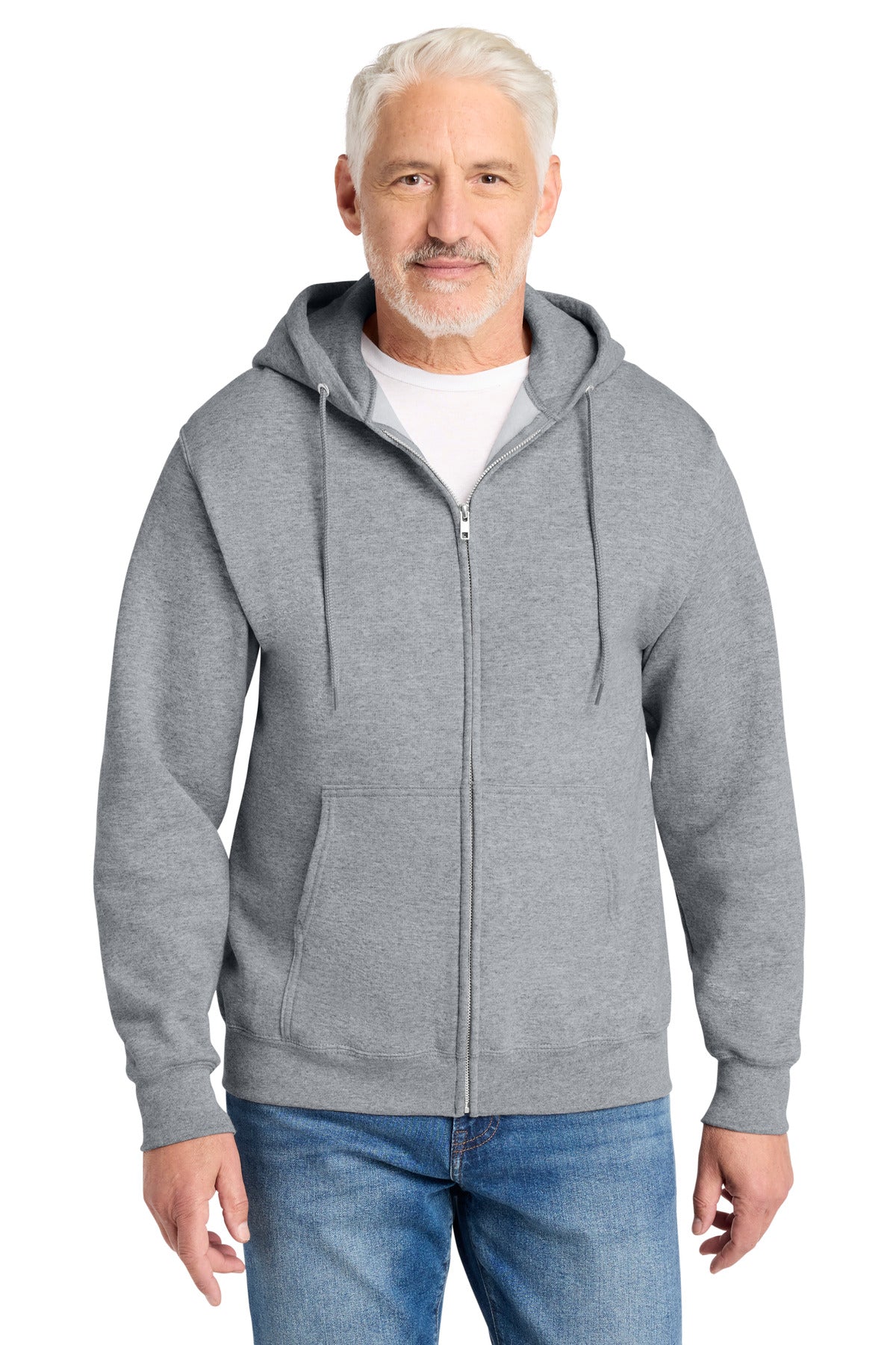 Custom Embroidery or DTF Print - Port & Co ®  Core Fleece Full-Zip Hooded Sweatshirt. PC78ZH