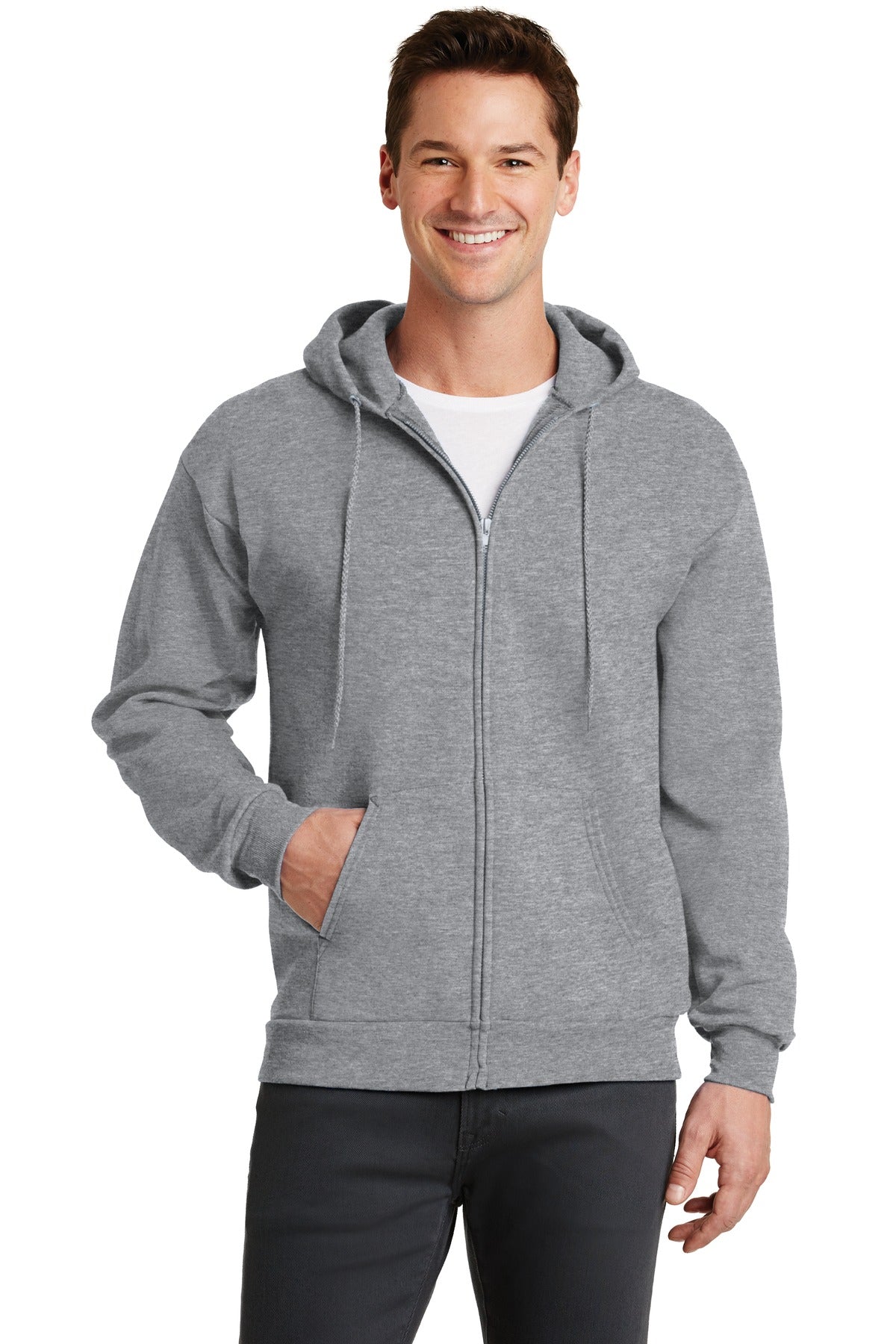 Custom Embroidered - Port & Company® - Core Fleece Full-Zip Hooded Sweatshirt. PC78ZH