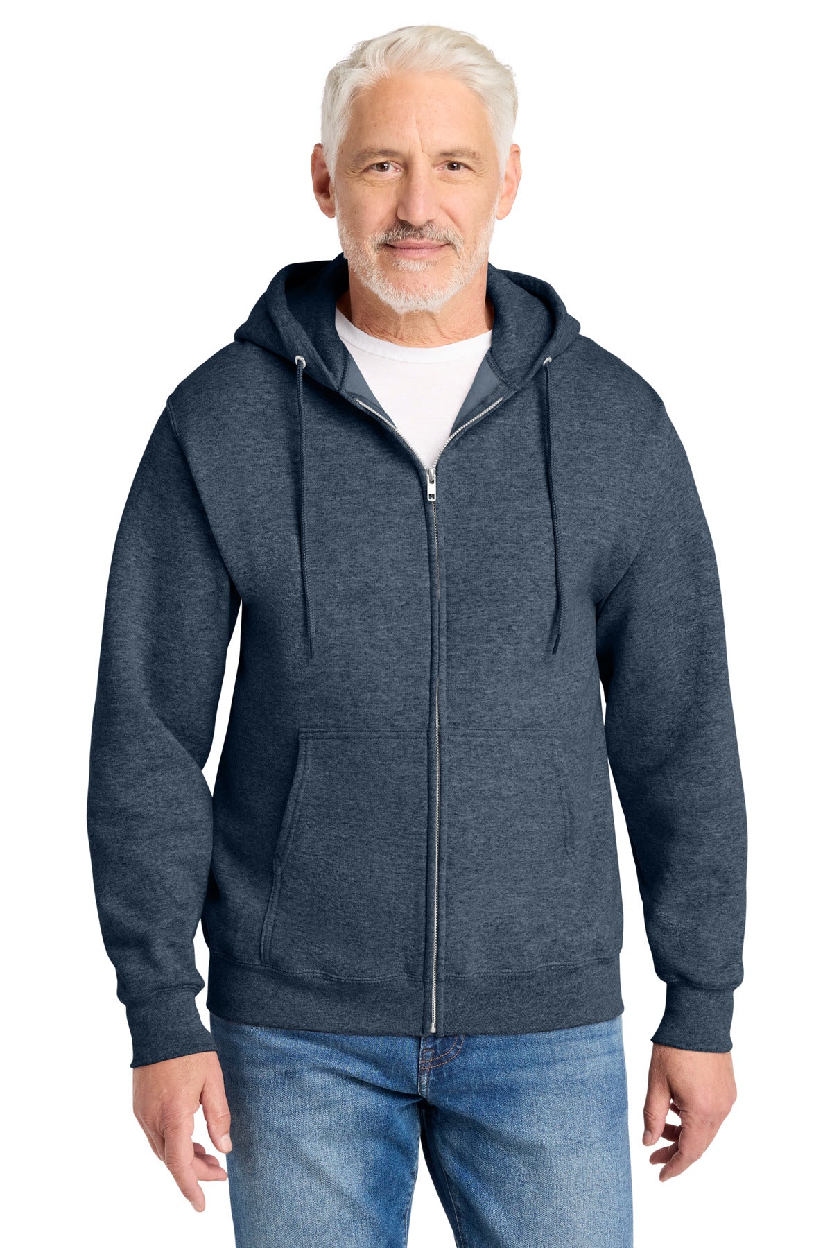Custom Embroidery or DTF Print - Port & Co ®  Core Fleece Full-Zip Hooded Sweatshirt. PC78ZH