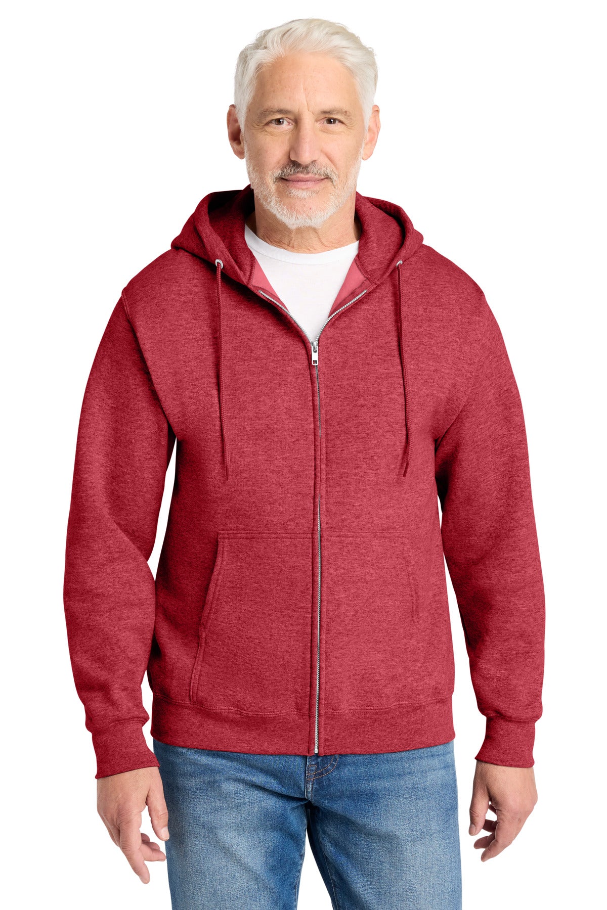Custom Embroidery or DTF Print - Port & Co ®  Core Fleece Full-Zip Hooded Sweatshirt. PC78ZH
