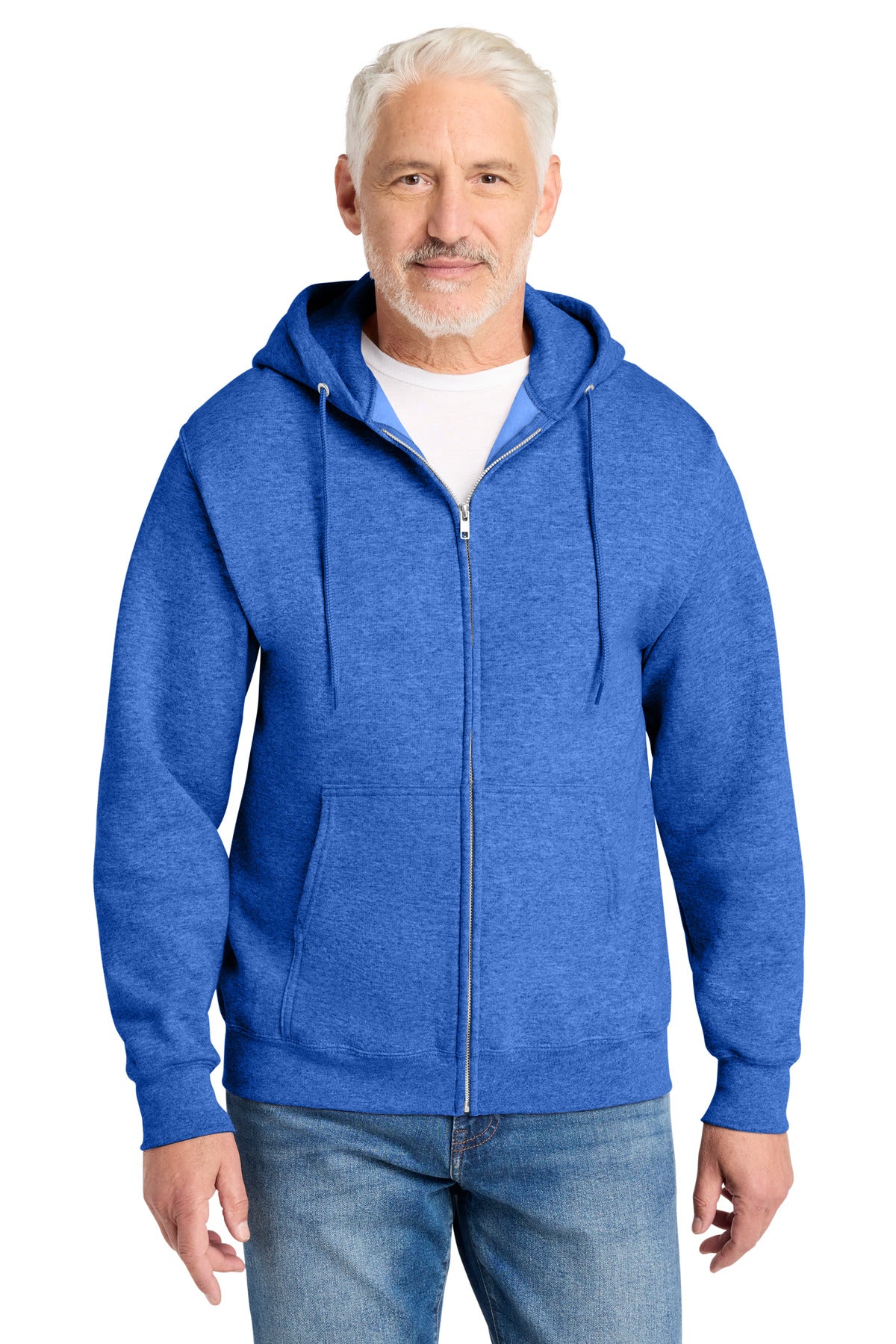 Custom Embroidery or DTF Print - Port & Co ®  Core Fleece Full-Zip Hooded Sweatshirt. PC78ZH