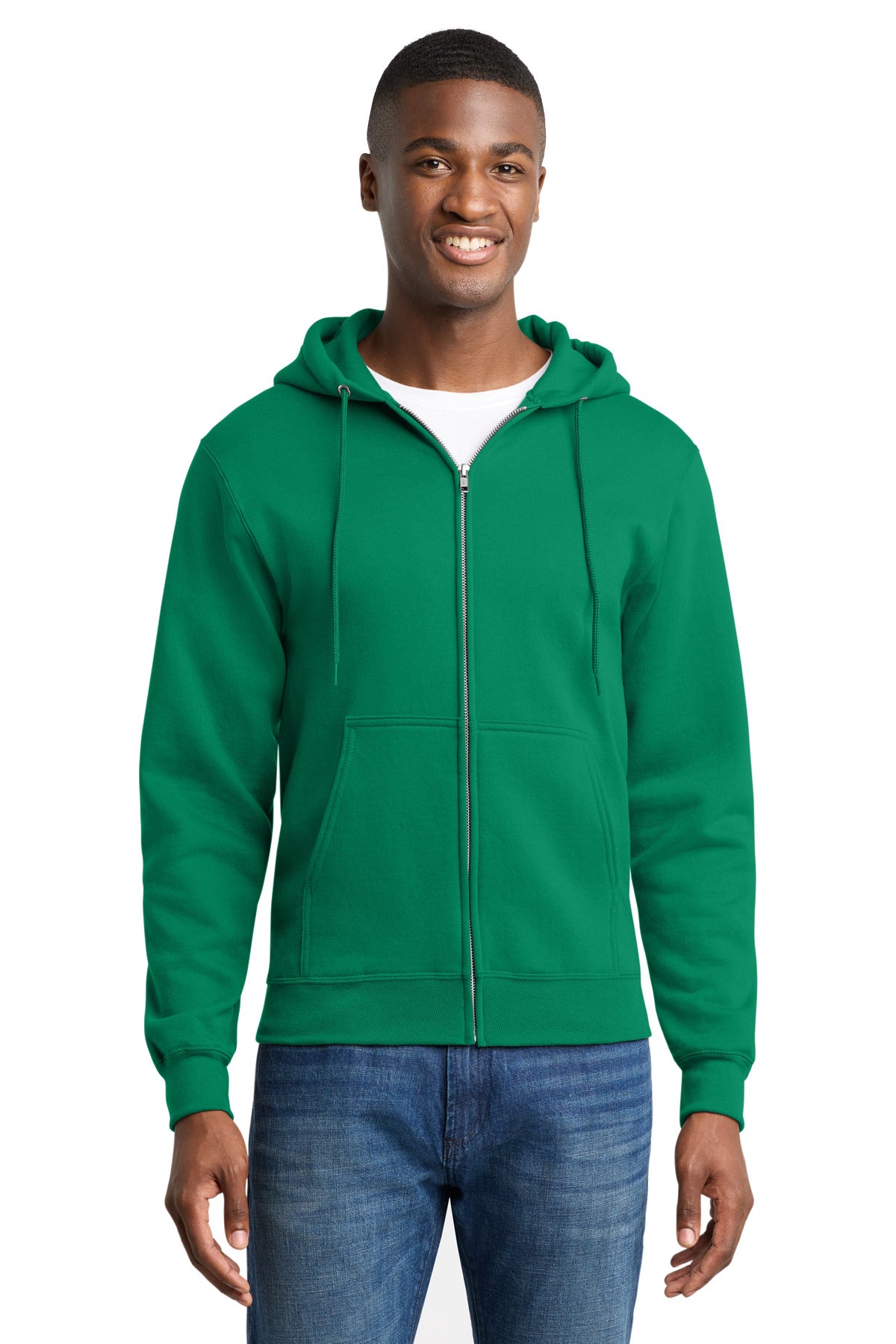 Custom Embroidered or DTF Print on Port & Co ™  Core Fleece Full-Zip Hooded Sweatshirt. PC78ZH