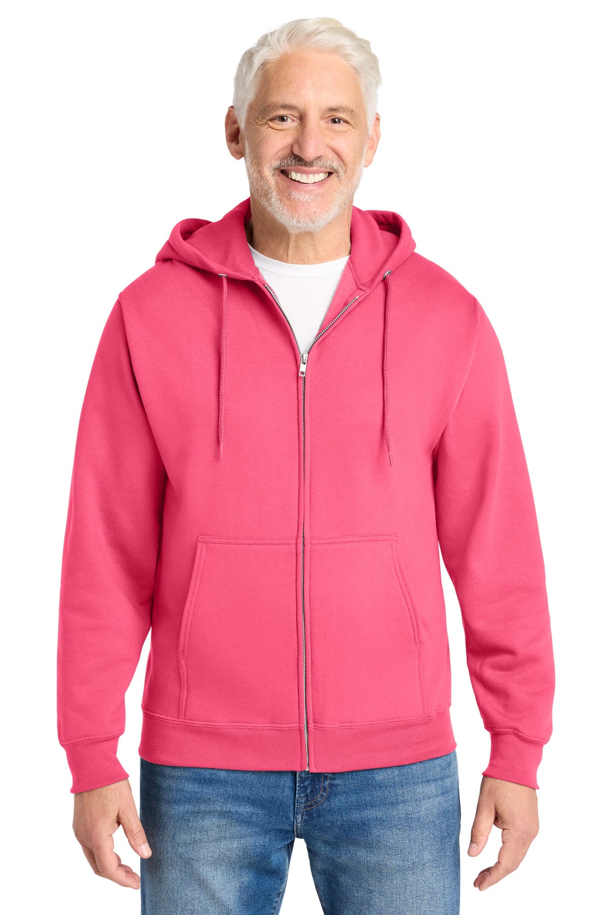 Custom Embroidery or DTF Print - Port & Co ®  Core Fleece Full-Zip Hooded Sweatshirt. PC78ZH
