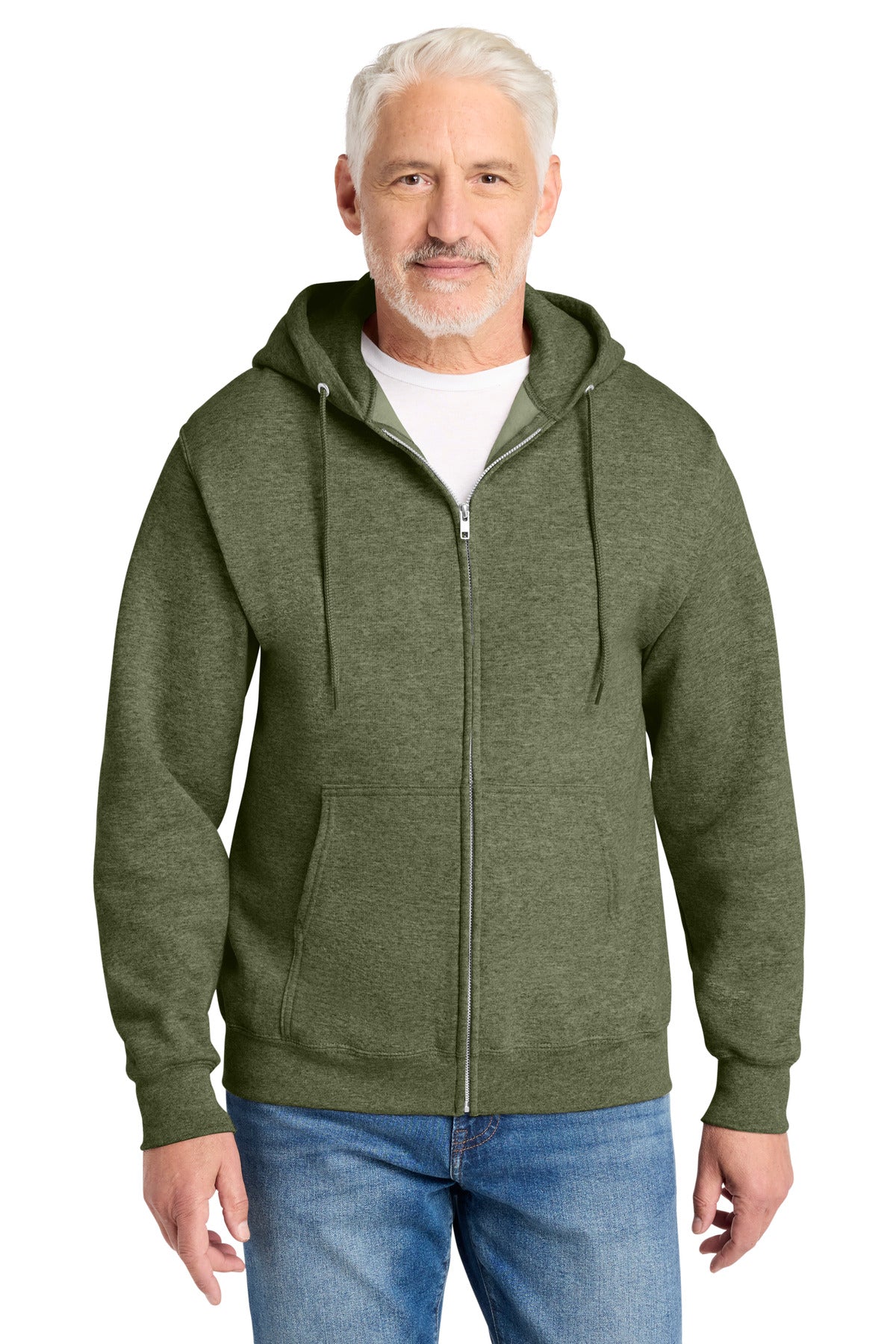 Custom Embroidery or DTF Print - Port & Co ®  Core Fleece Full-Zip Hooded Sweatshirt. PC78ZH