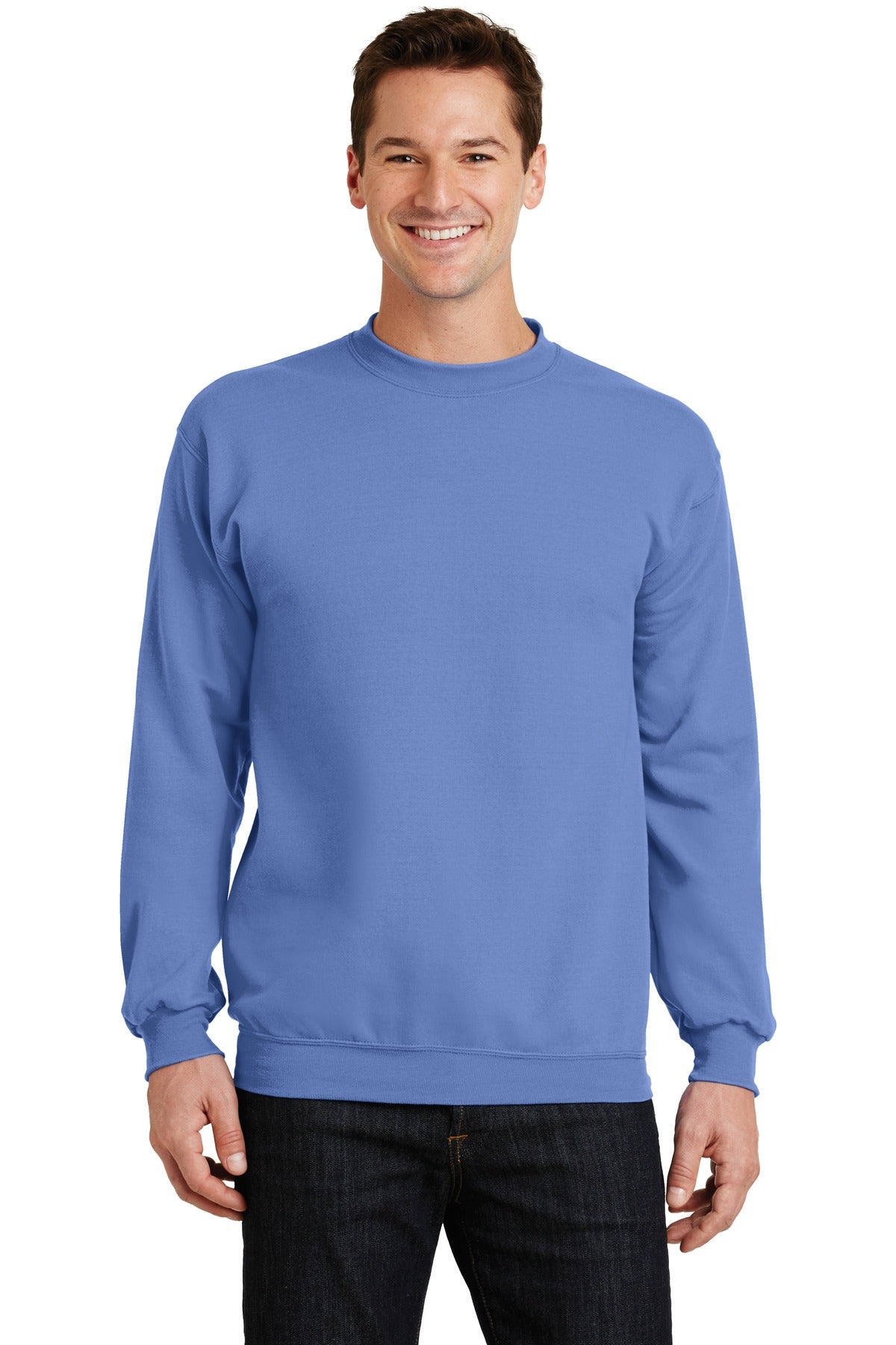 Custom Embroidery or DTF Print on Port & Co™ Core Fleece Crewneck Sweatshirt. PC78