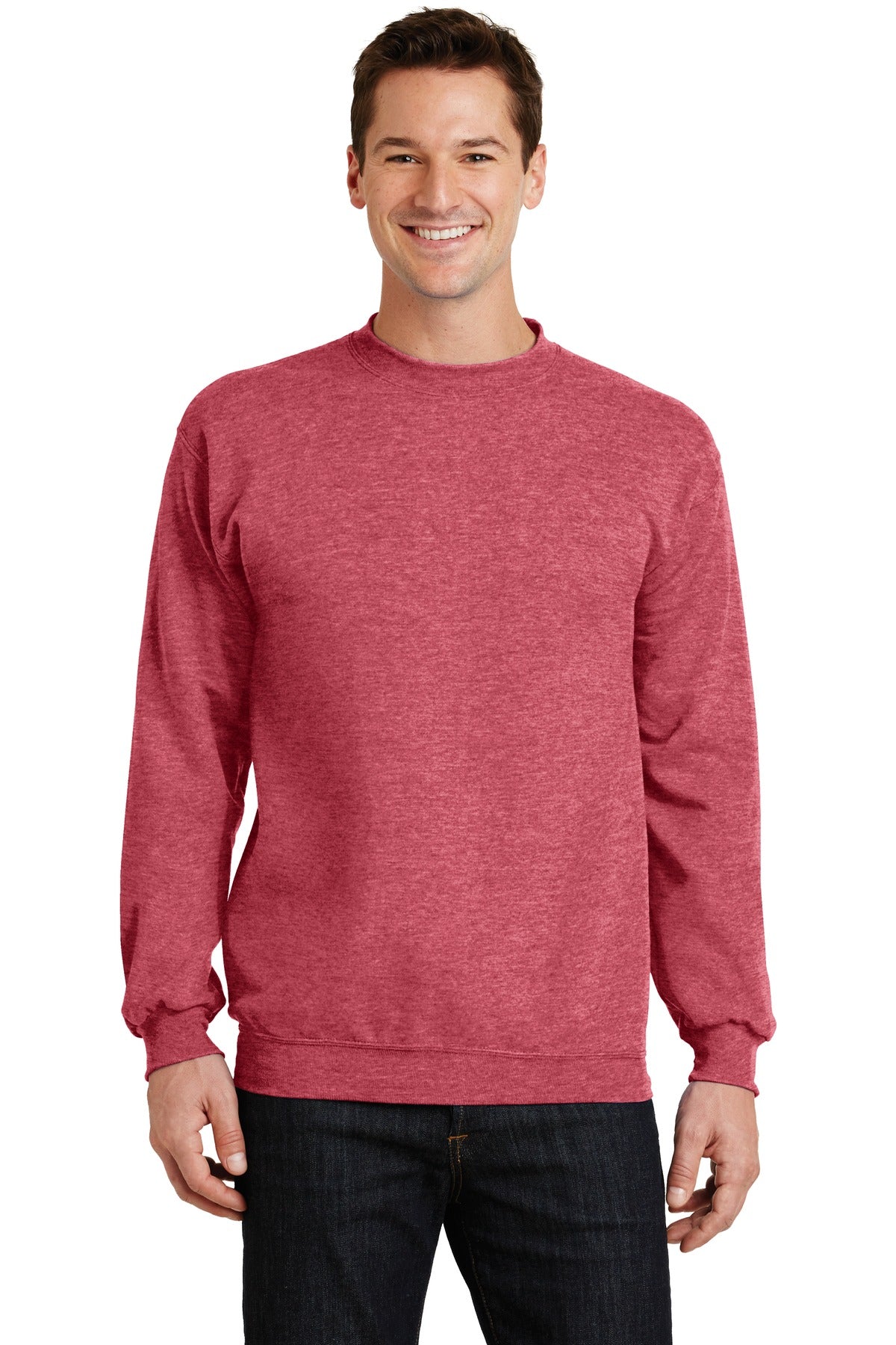 Custom Embroidery or DTF Print on Port & Co™ Core Fleece Crewneck Sweatshirt. PC78