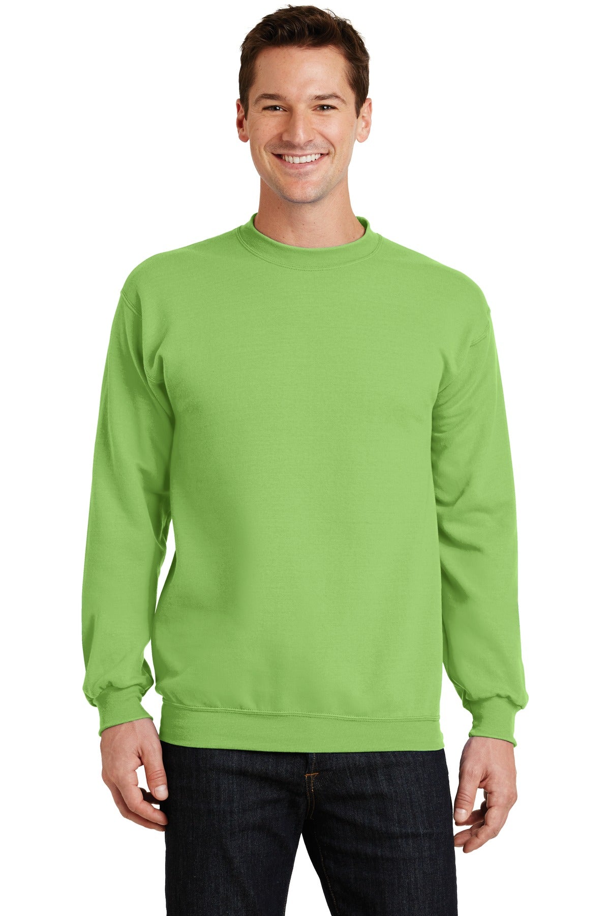 Custom Embroidery or DTF Print on Port & Co™ Core Fleece Crewneck Sweatshirt. PC78