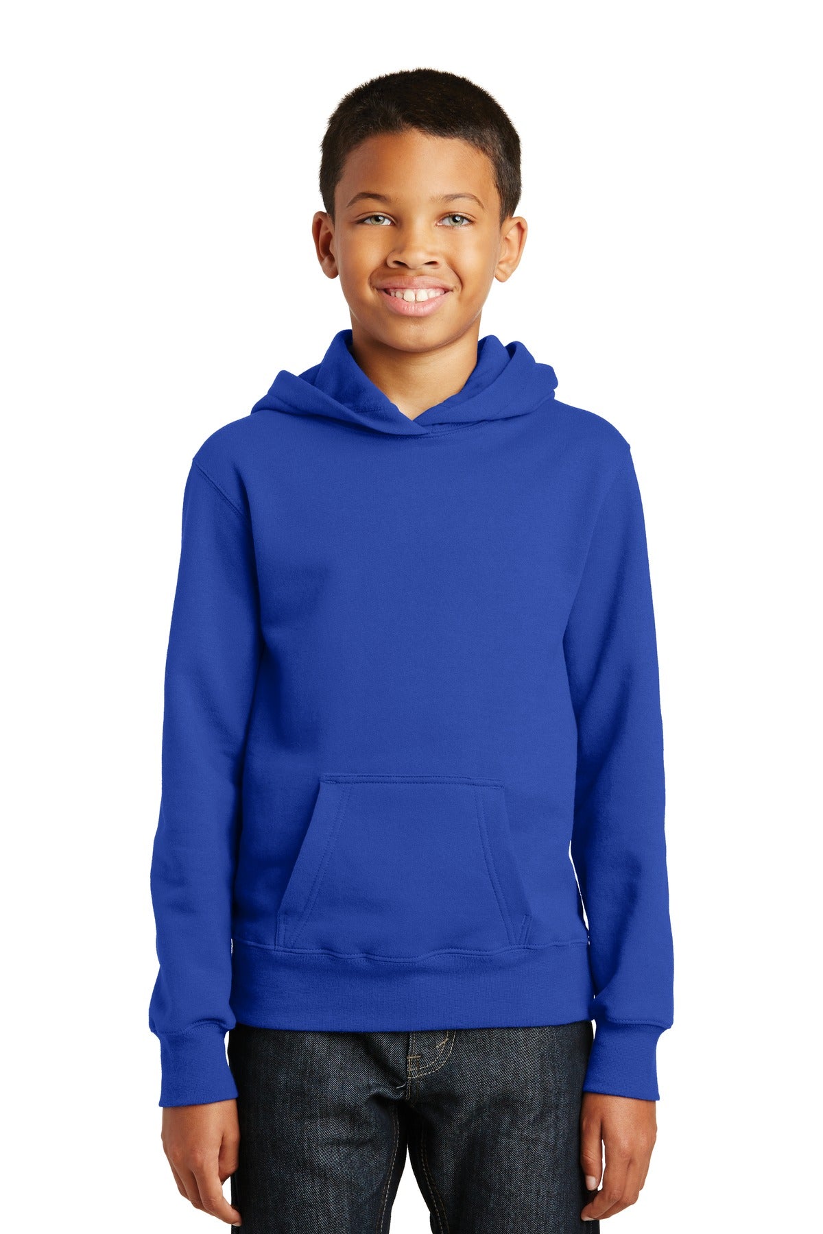 Custom Embroidered - Port & Company® Youth Fan Favorite Fleece Pullover Hooded Sweatshirt. PC850YH