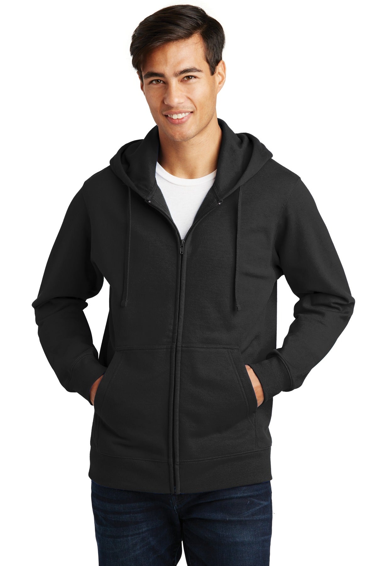 Custom Embroidered - Port & Company® Fan Favorite Fleece Full-Zip Hooded Sweatshirt. PC850ZH